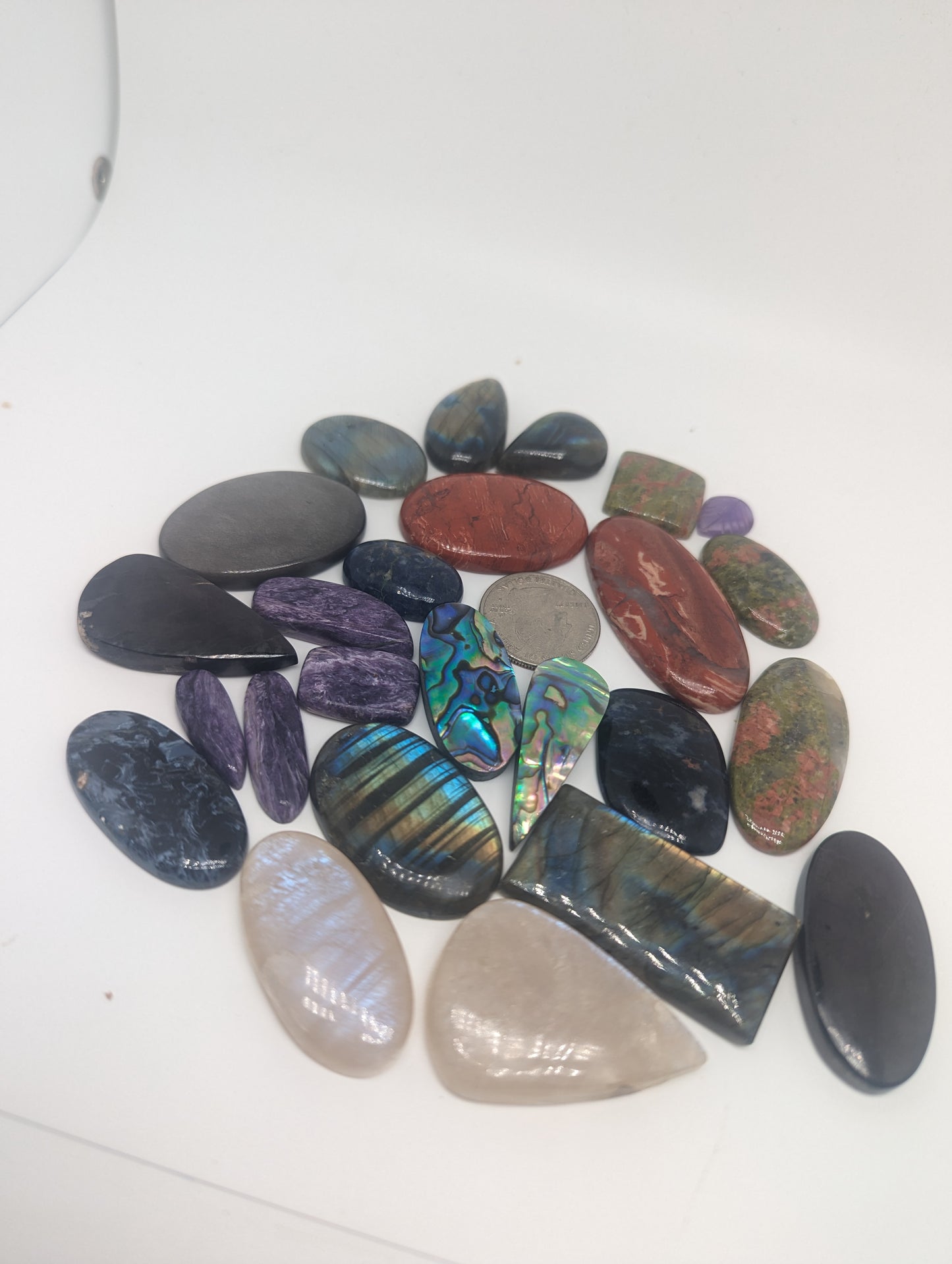 Mixed Cabochon Parcel - Chatoyant and Flashy - 25pcs