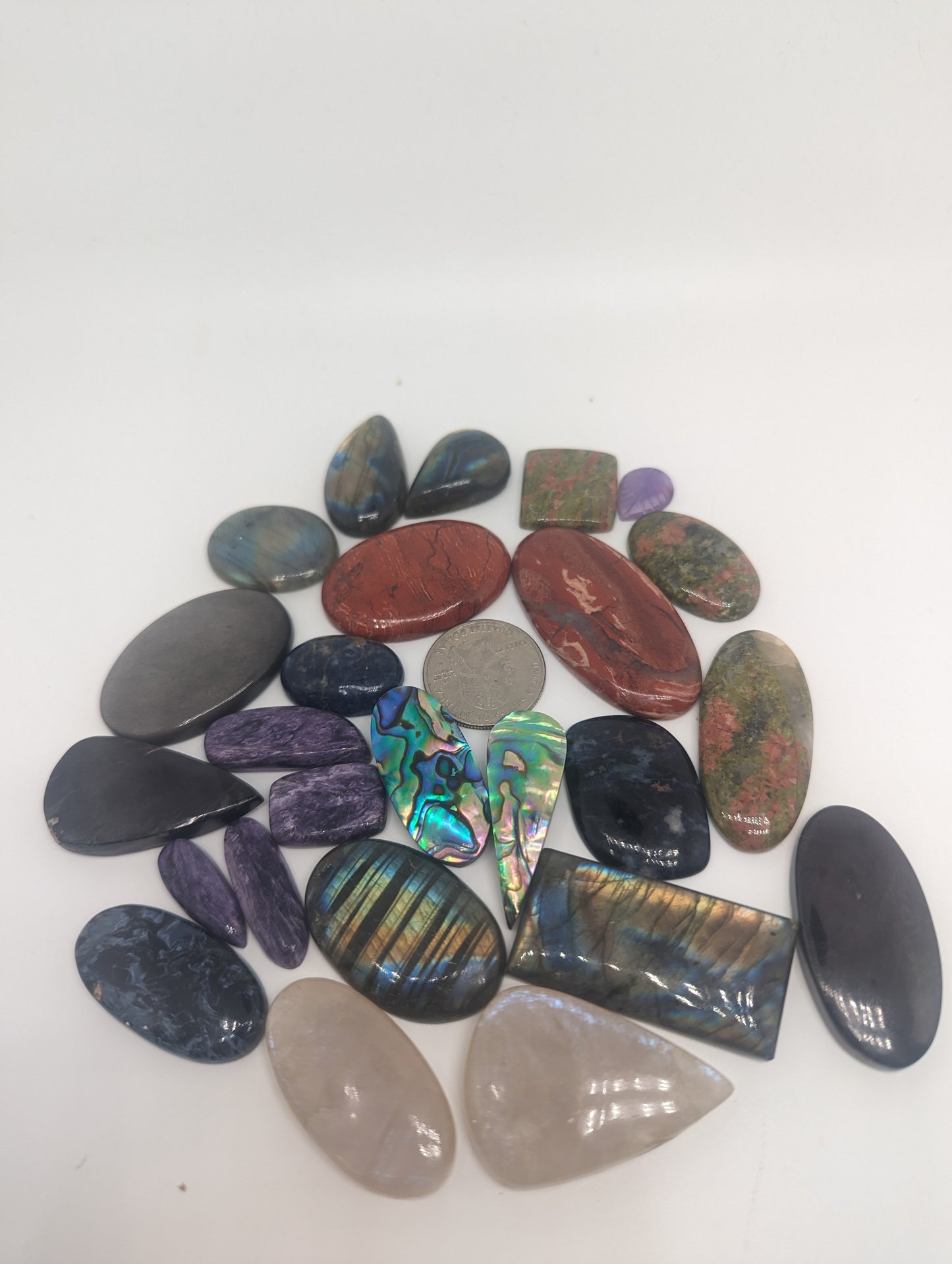 Mixed Cabochon Parcel - Chatoyant and Flashy - 25pcs