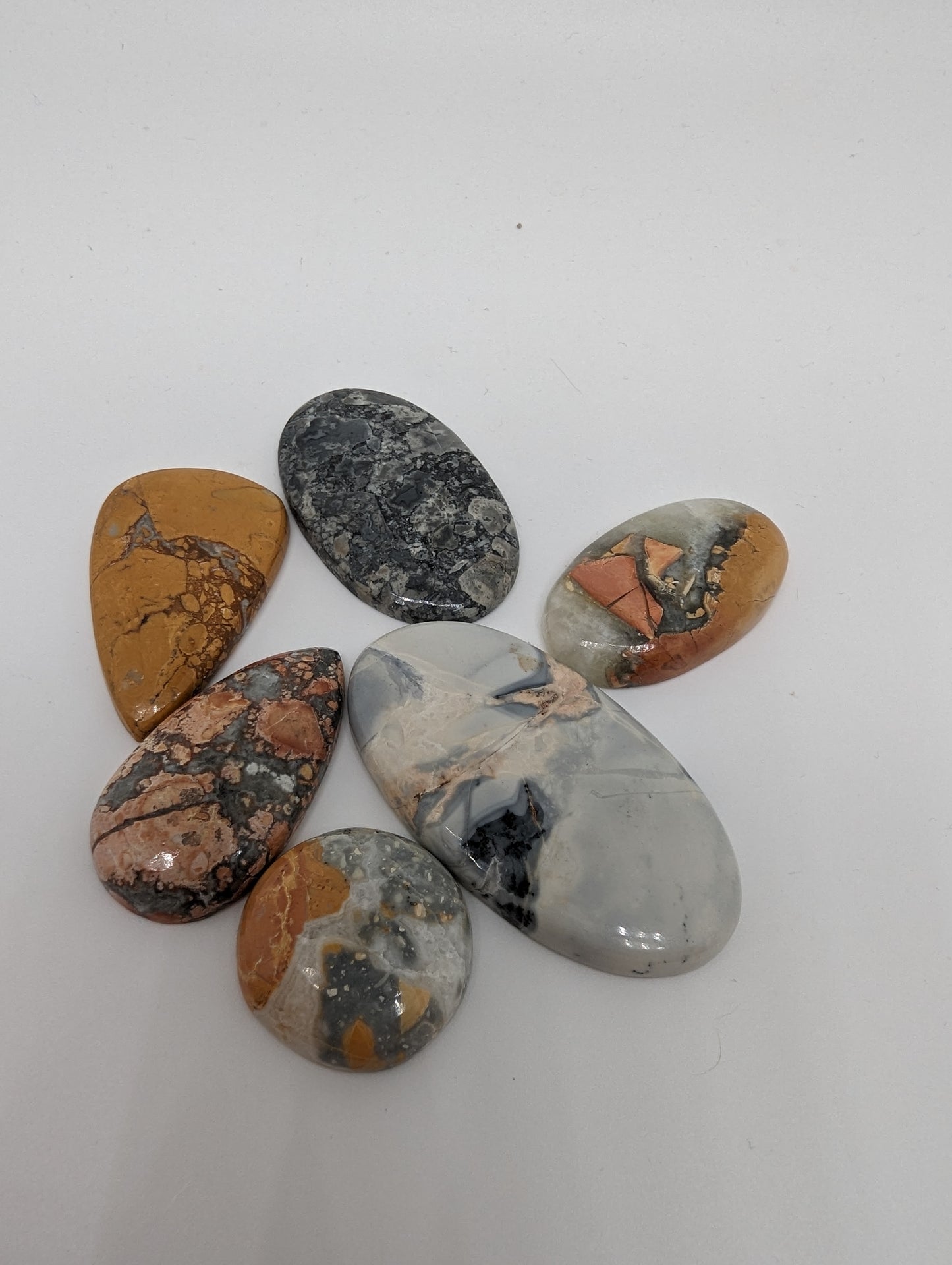 Maligano Jasper Cabochons - 6pcs A+ - 250cts(50g) - Whole Lot