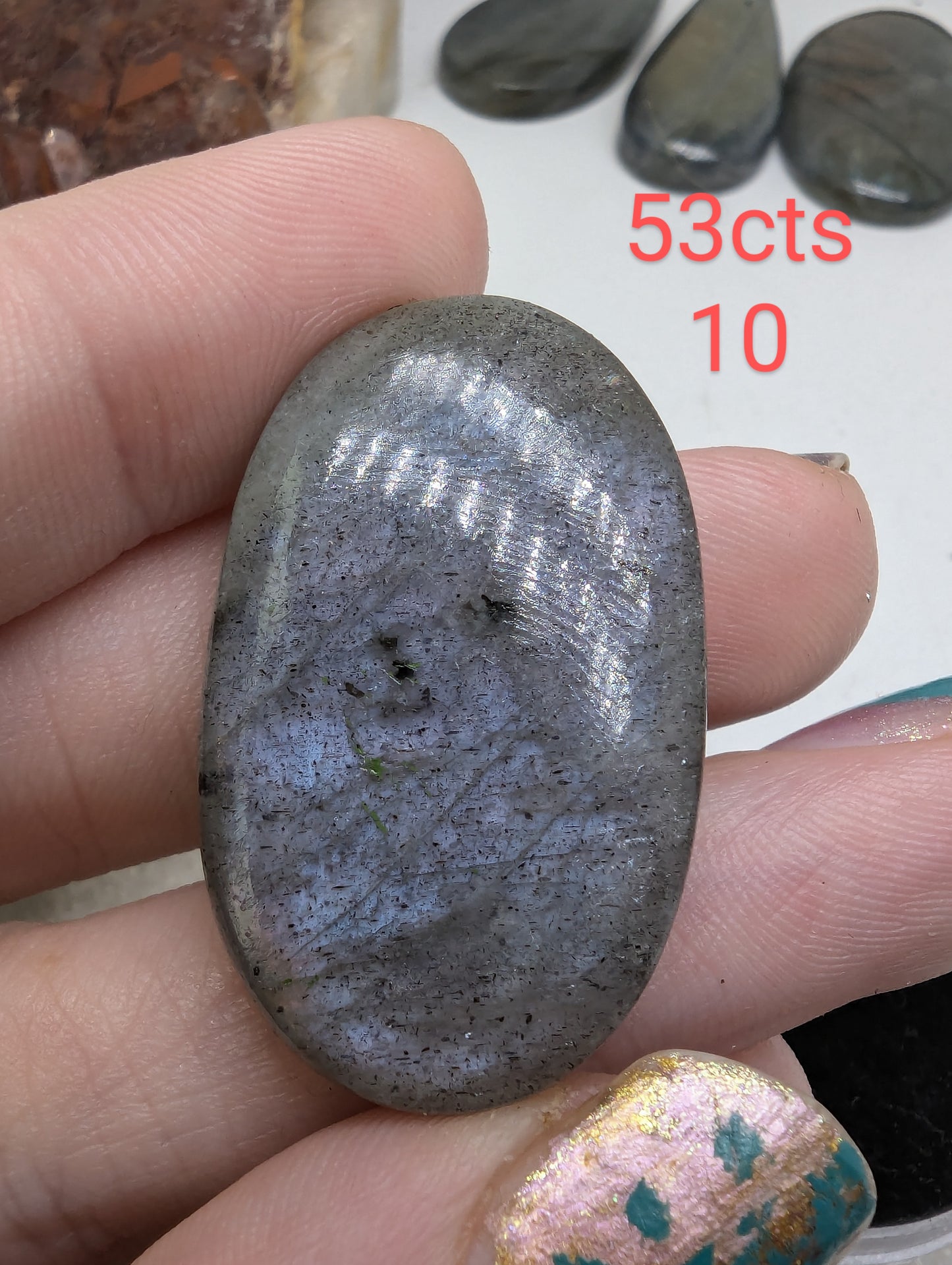 Sunset Labradorite Cabochons - 30mm+ - AAA flash - Rainbow Flash