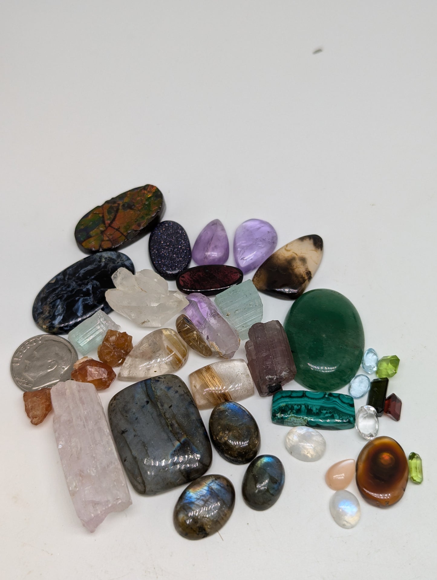 Baller High End Gem Lot - Cabs, Facets, and Raw Crystals - Mixed Lot - V26