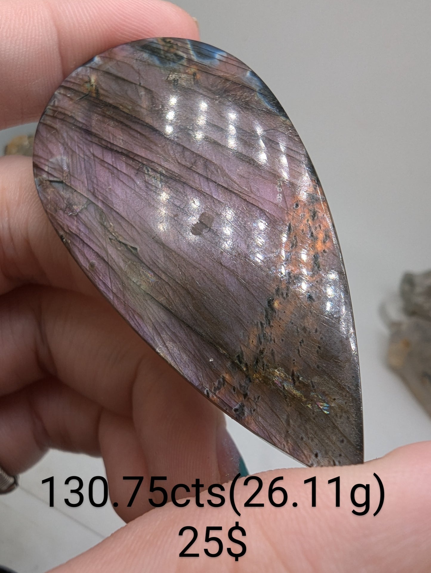 Sunset Labradorite Cabochons - 30mm+ - AAA flash - Rainbow Flash