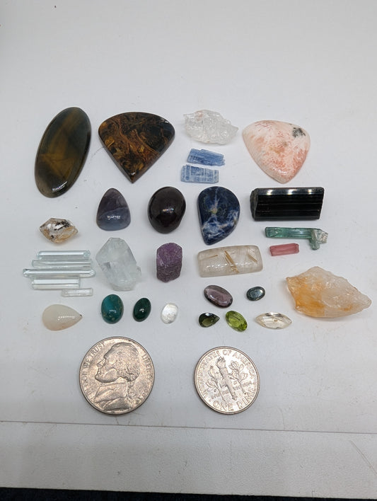 Mixed Gem Lot for Jewelers and more - Facets, Cabs, Crystals - V33