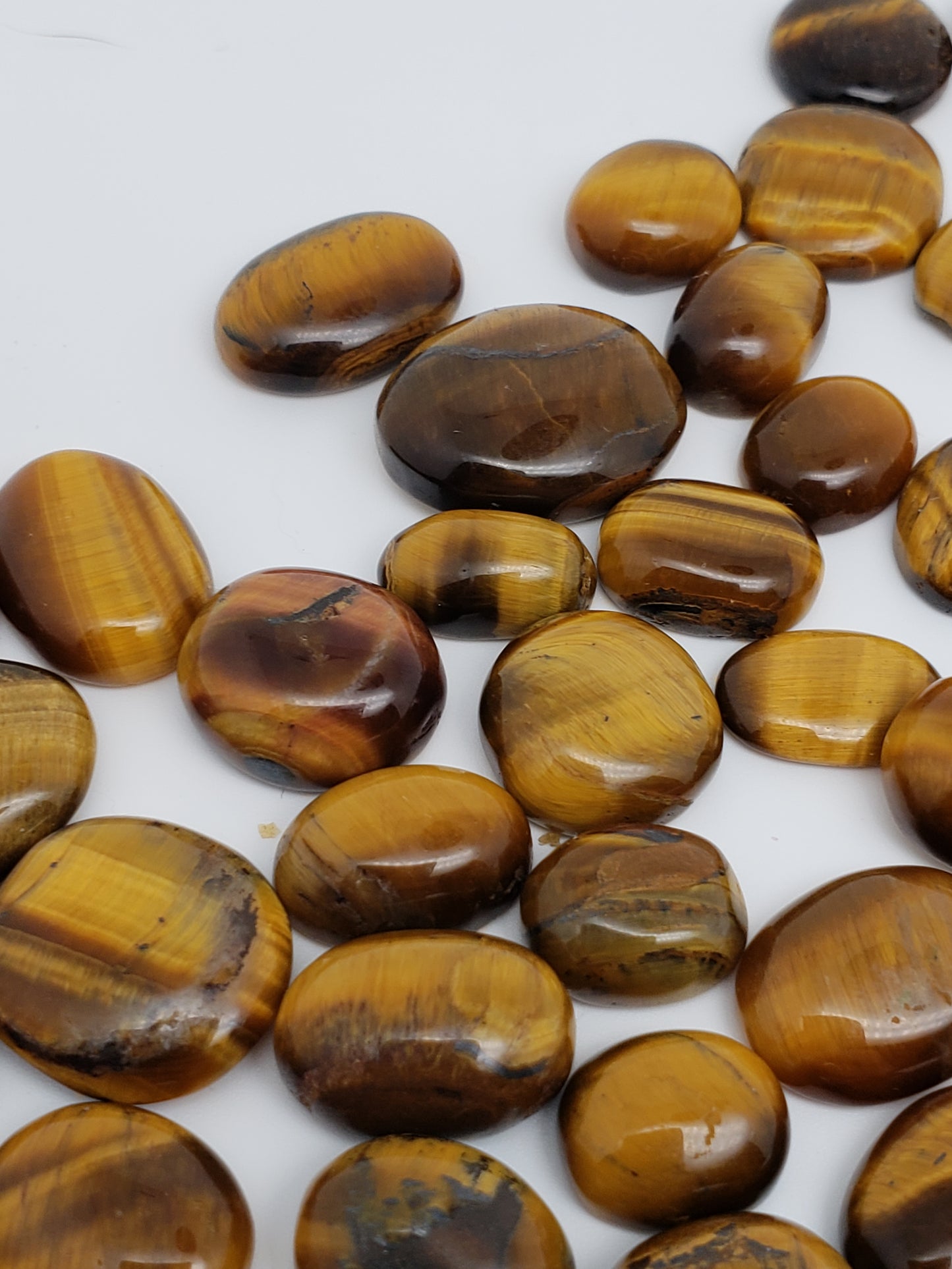 Tigers Eye Cabs - 10-25mm - All Flashy - Wholesale Jewelry Supply