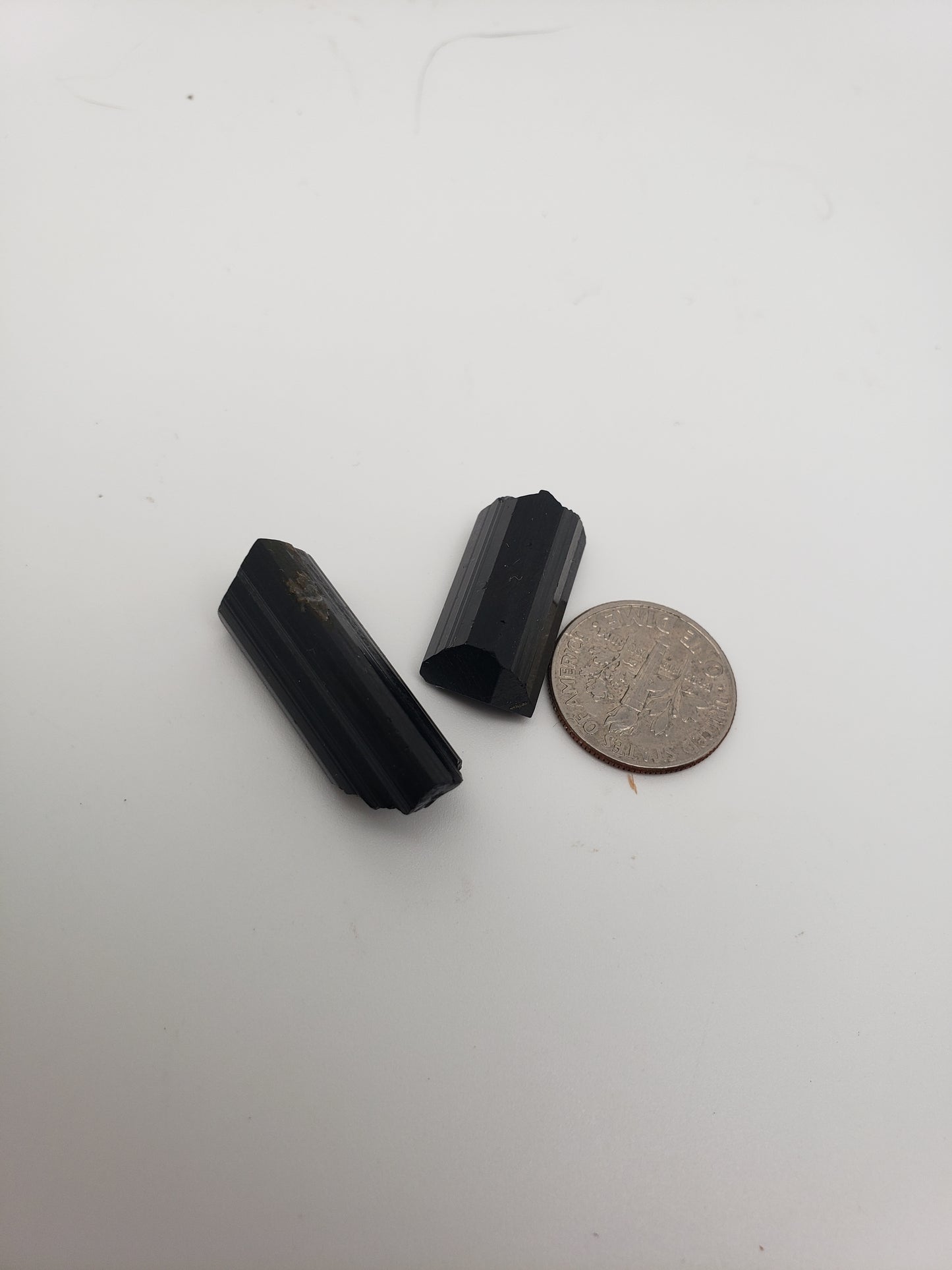 Black Tourmaline Rods - Top Luster - Natural Terminations Mixed In - Defined Striations - Jewelry Grade