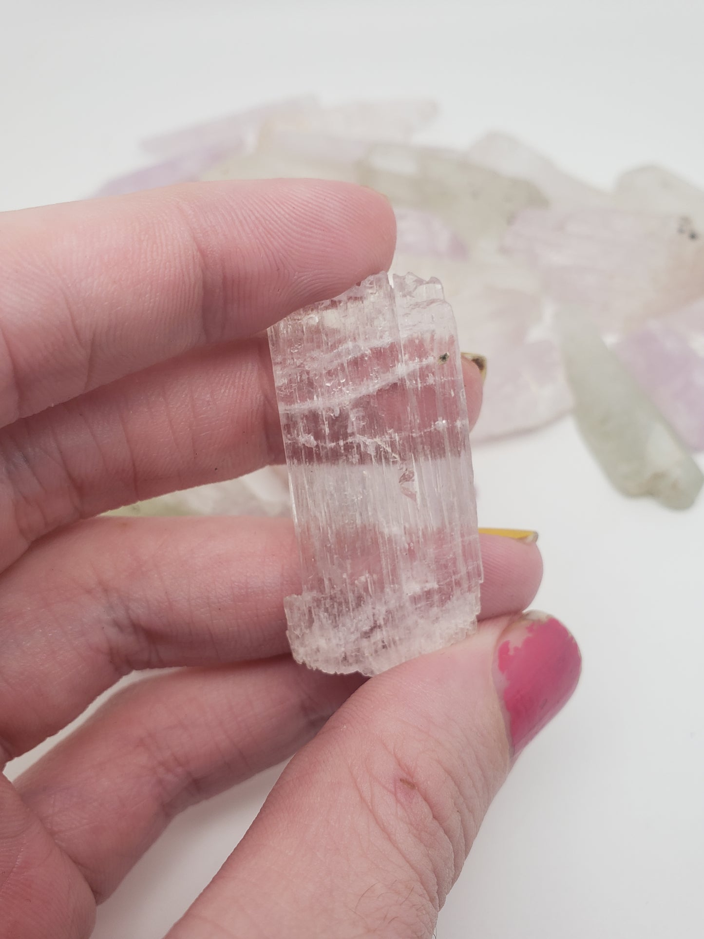 Kunzite Raw Crystal Shards - Large size