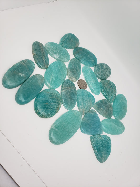 Amazonite Cabochons - Large to Palm Size