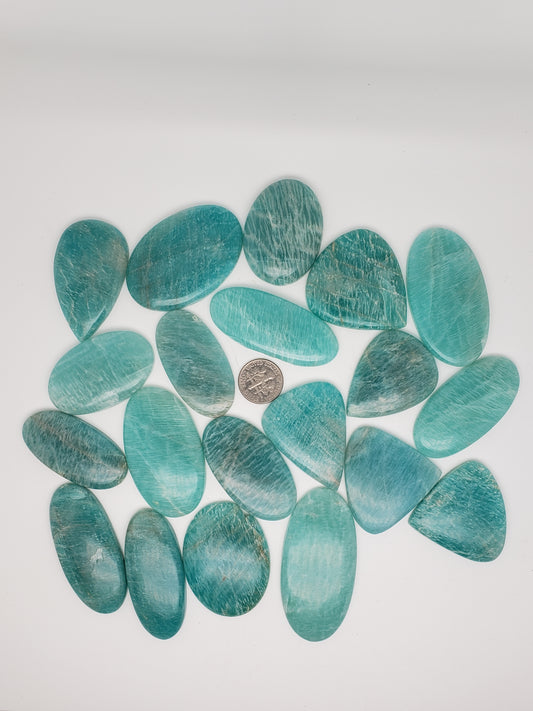 Amazonite Cabochons - Large to Palm Size