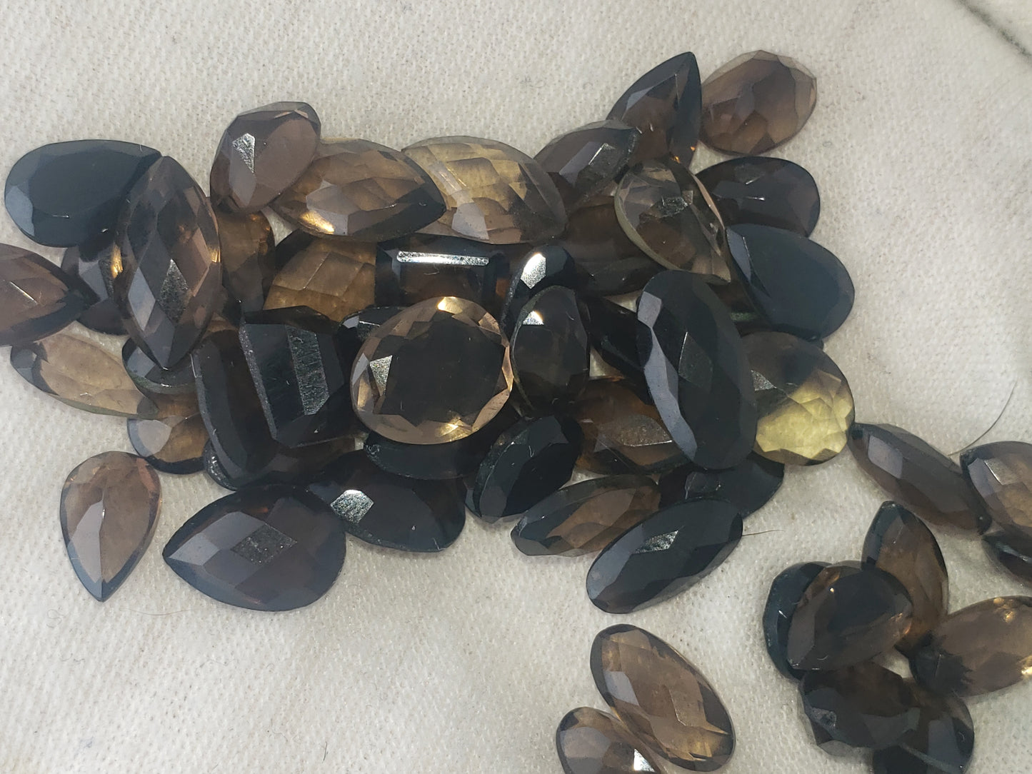 Smoky Quartz Facets - 1 to 2 Carats Per Piece