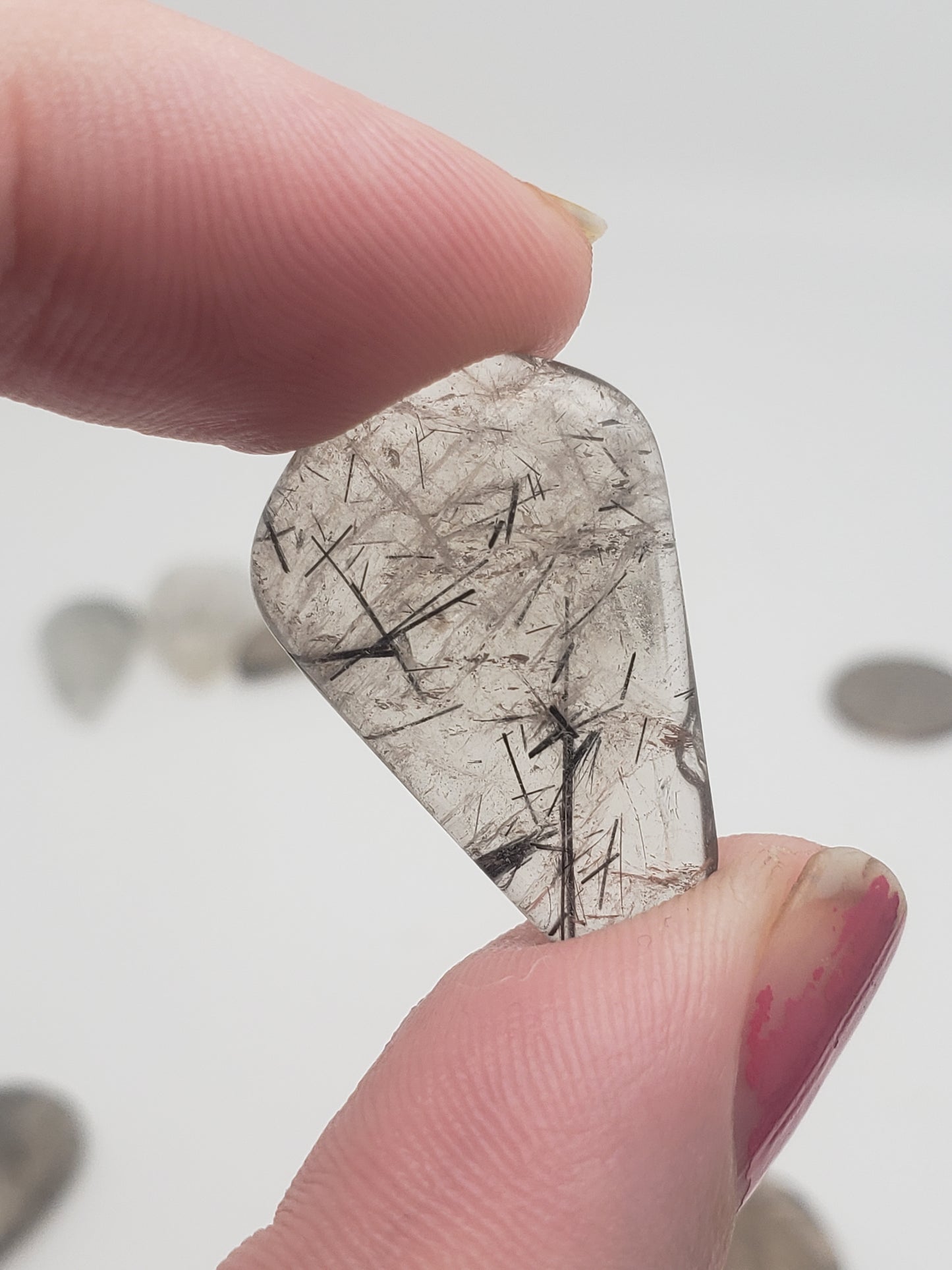 Rutilated Quartz Cabochons - Black Rutile - Smaller Size - 18-27mm