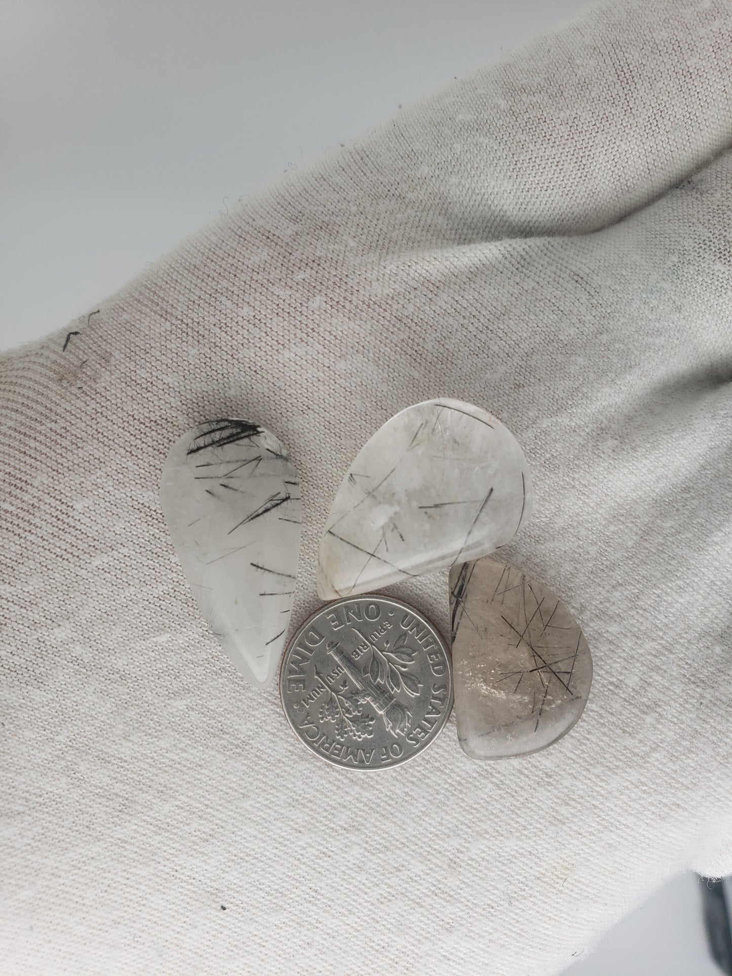 Rutilated Quartz Cabochons - Black Rutile - Smaller Size - 18-27mm