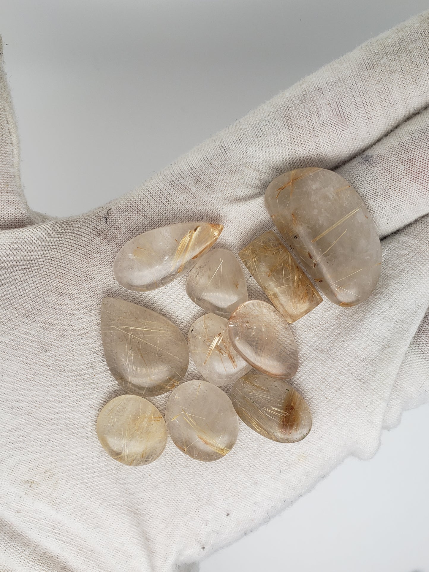 Rutilated Quartz Cabochons - Gold Rutile - Smaller Size - 18-36mm