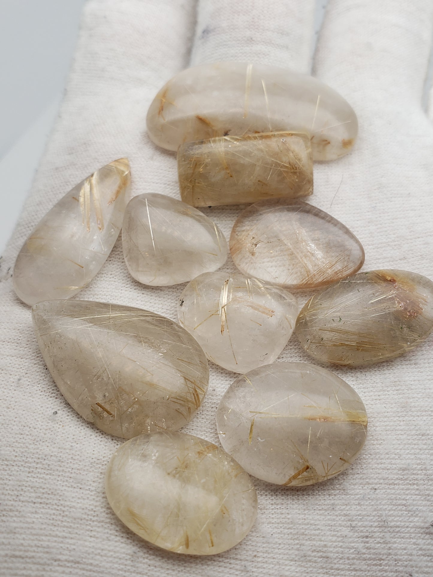 Rutilated Quartz Cabochons - Gold Rutile - Smaller Size - 18-36mm