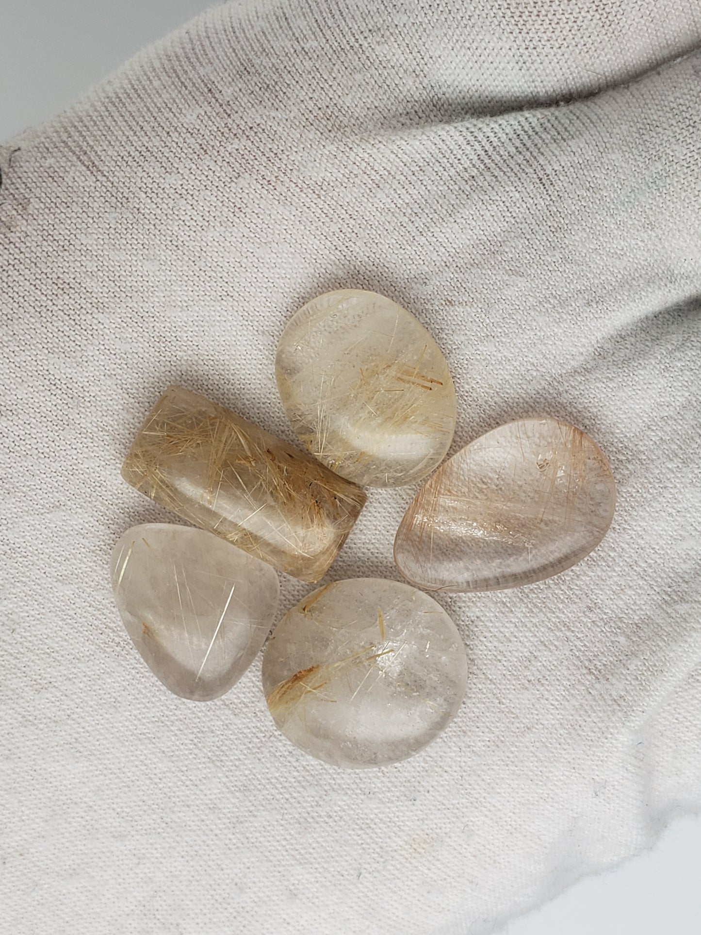 Rutilated Quartz Cabochons - Gold Rutile - Smaller Size - 18-36mm