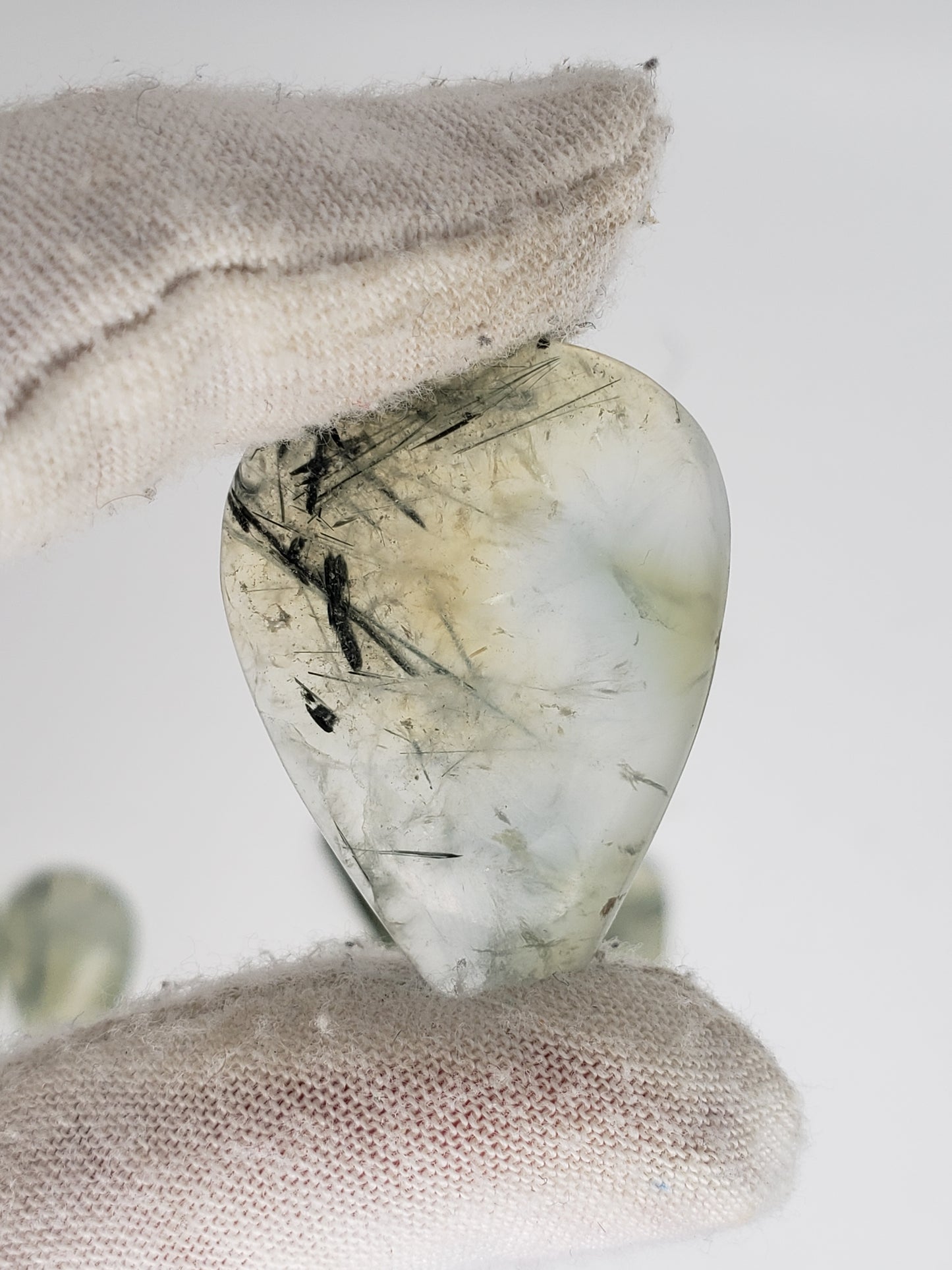 Prehnite Cablchons - Tourmalated - Medium Size