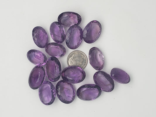 Amethyst Facets - Large - Chevrons - 14.50-25.00 carats per piece