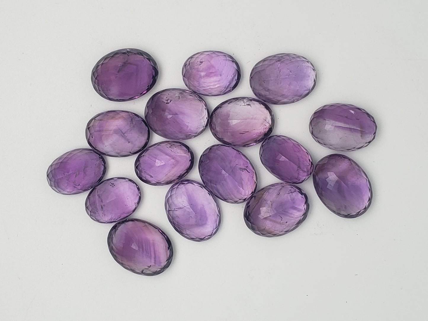 Amethyst Facets - Large - Chevrons - 14.50-25.00 carats per piece