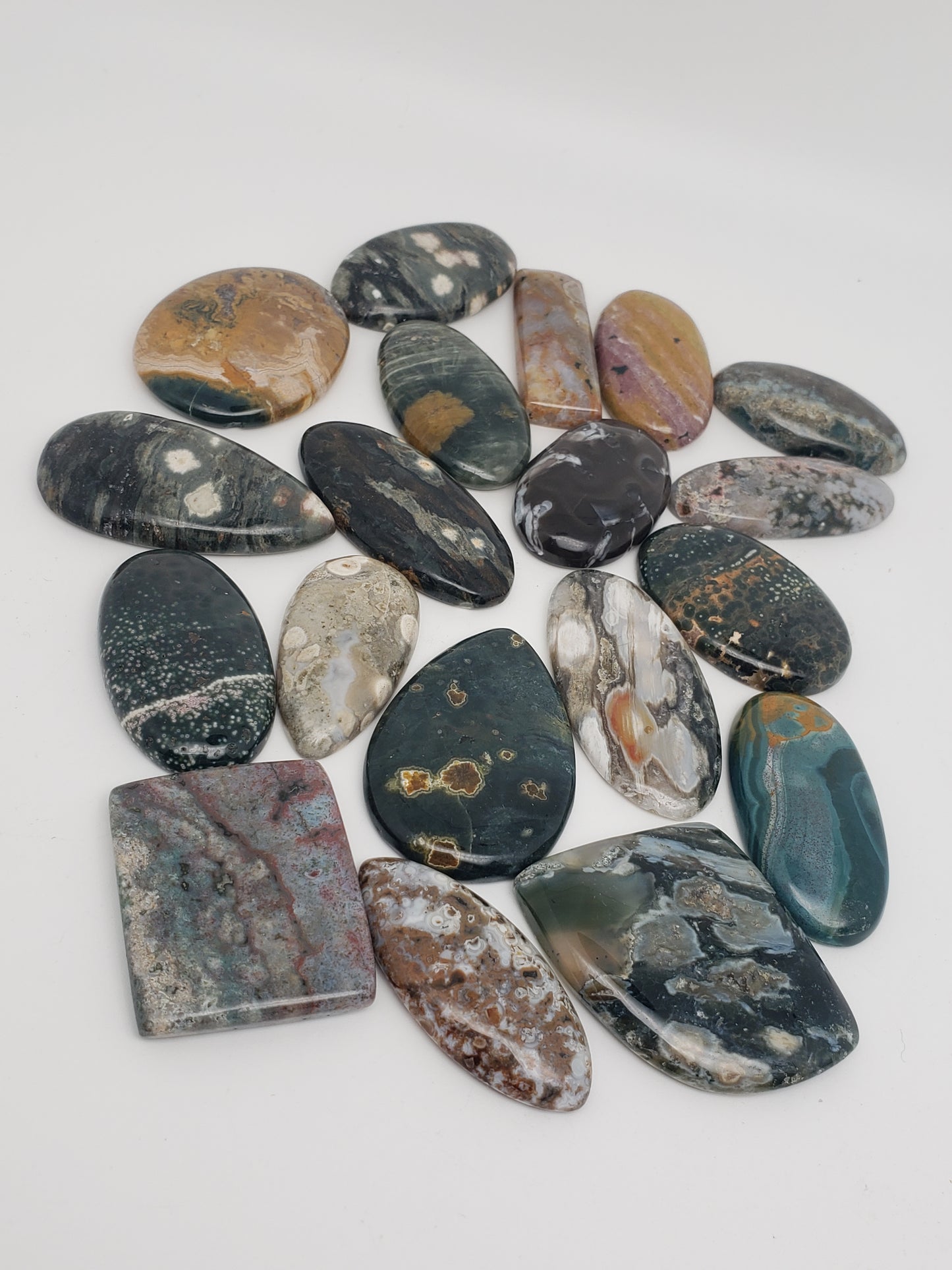 Ocean Jasper Cabochons - Medium Sizes - 31-42.7mm