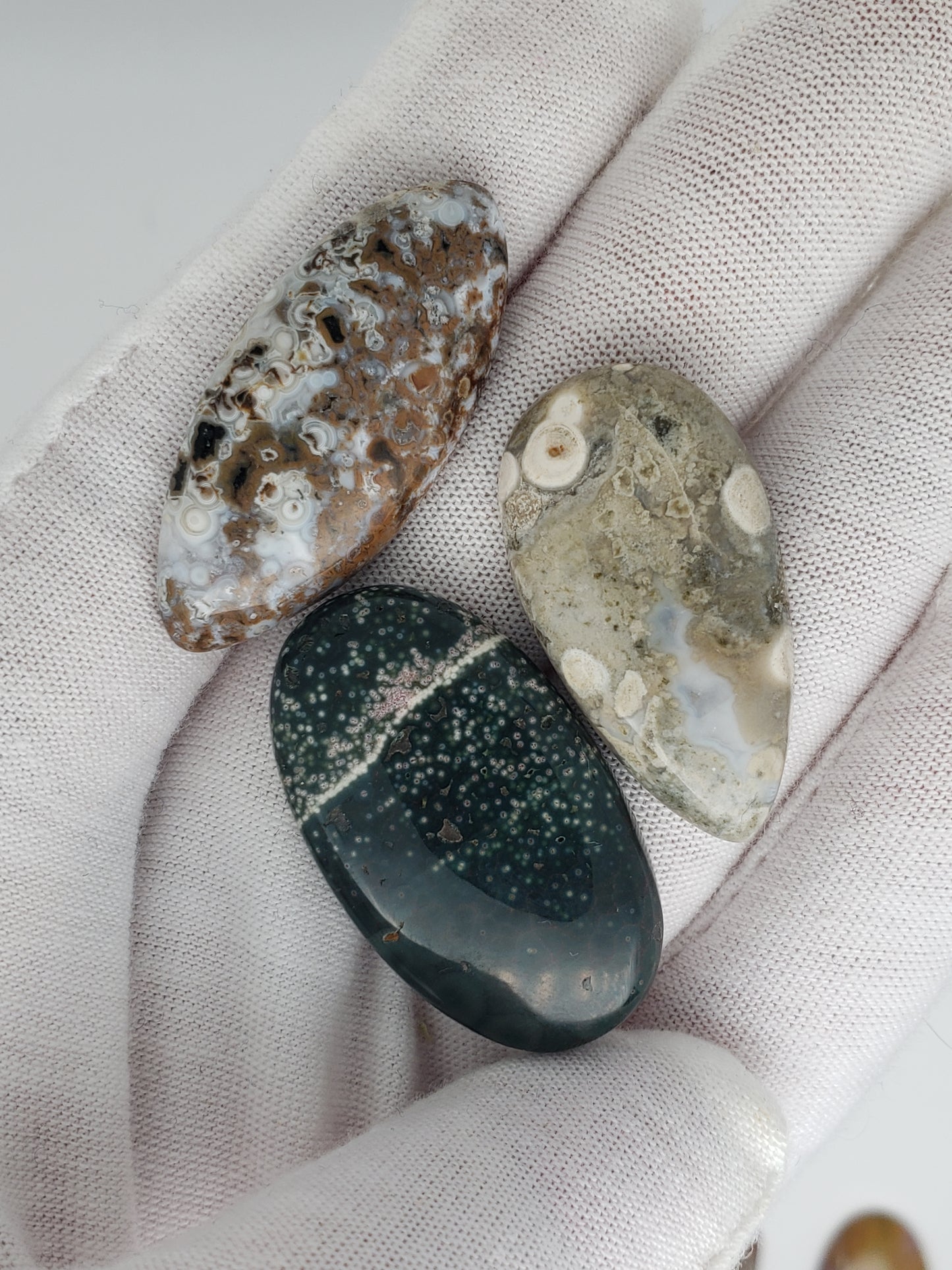 Ocean Jasper Cabochons - Medium Sizes - 31-42.7mm