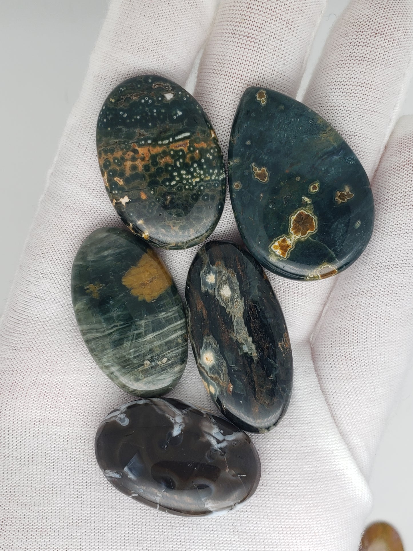 Ocean Jasper Cabochons - Medium Sizes - 31-42.7mm