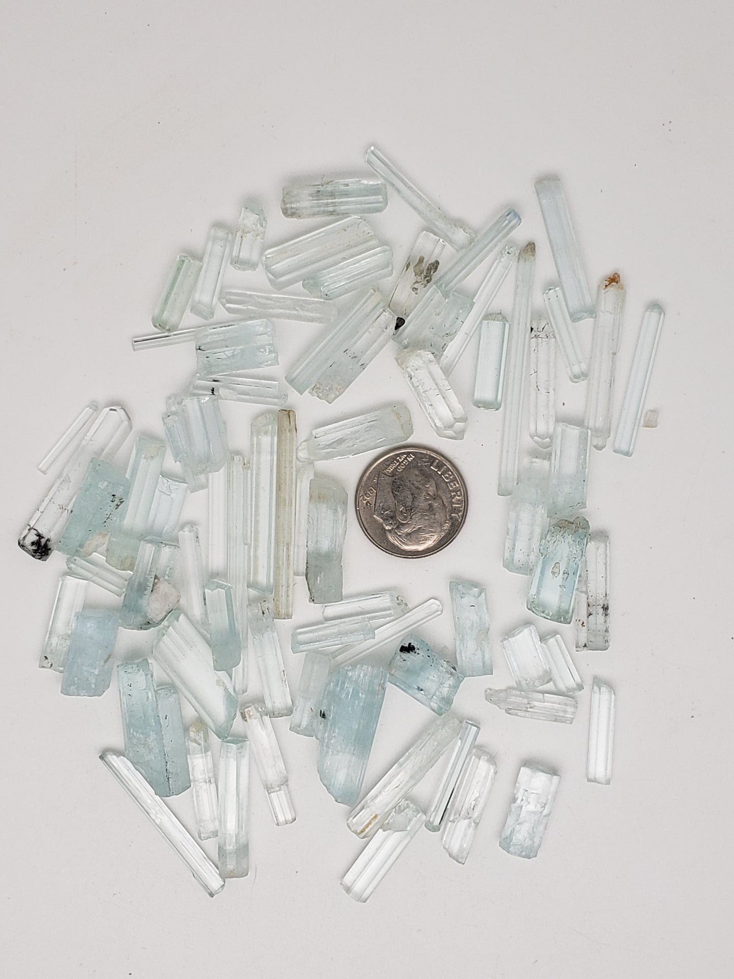 Aquamarine Raw Crystal Rods / Pencils - Smalls for Jewelry Use