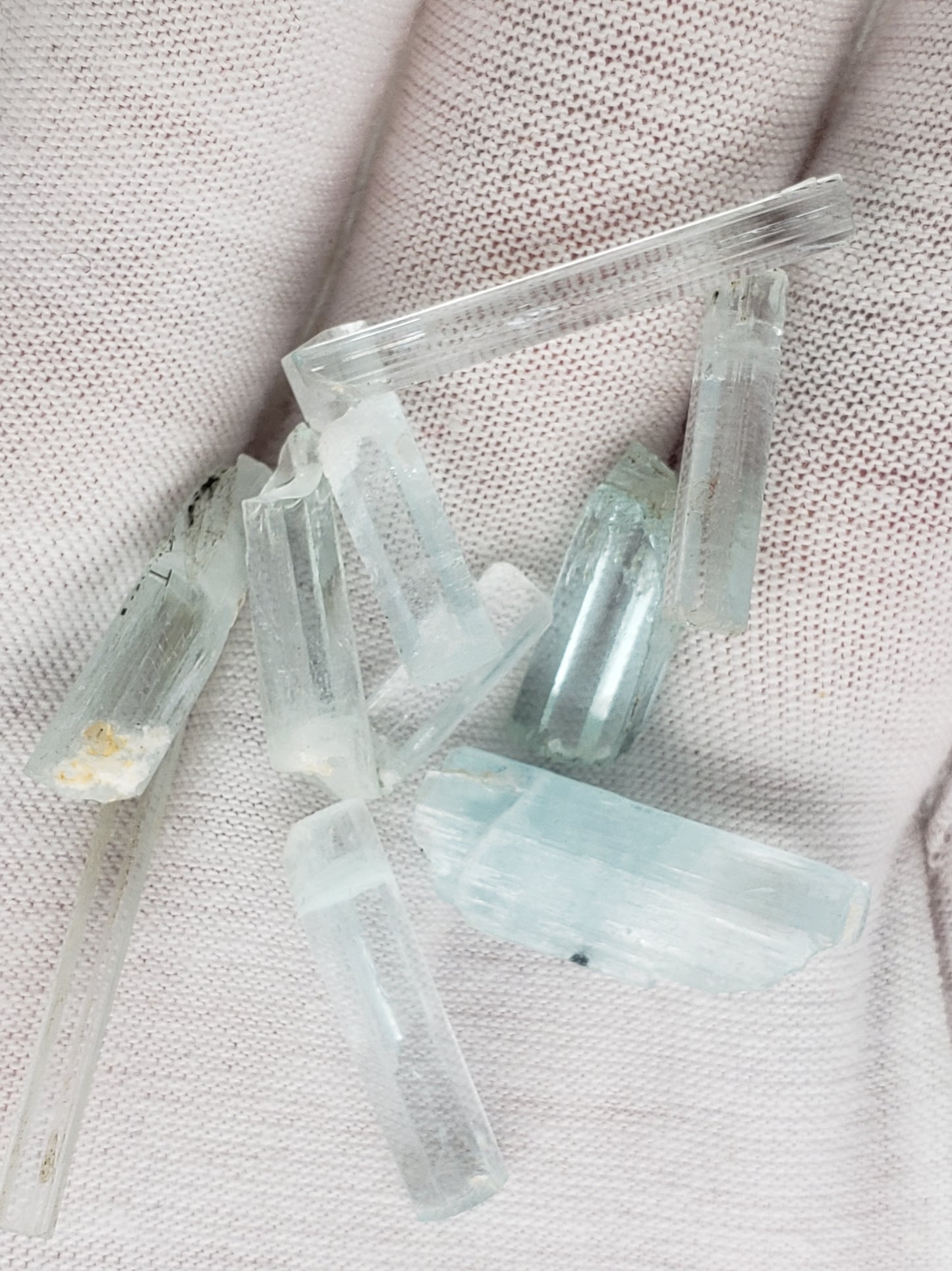 Aquamarine Raw Crystal Rods / Pencils - Smalls for Jewelry Use