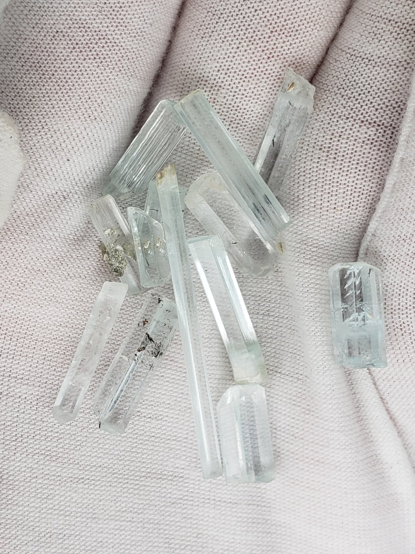 Aquamarine Raw Crystal Rods / Pencils - Smalls for Jewelry Use