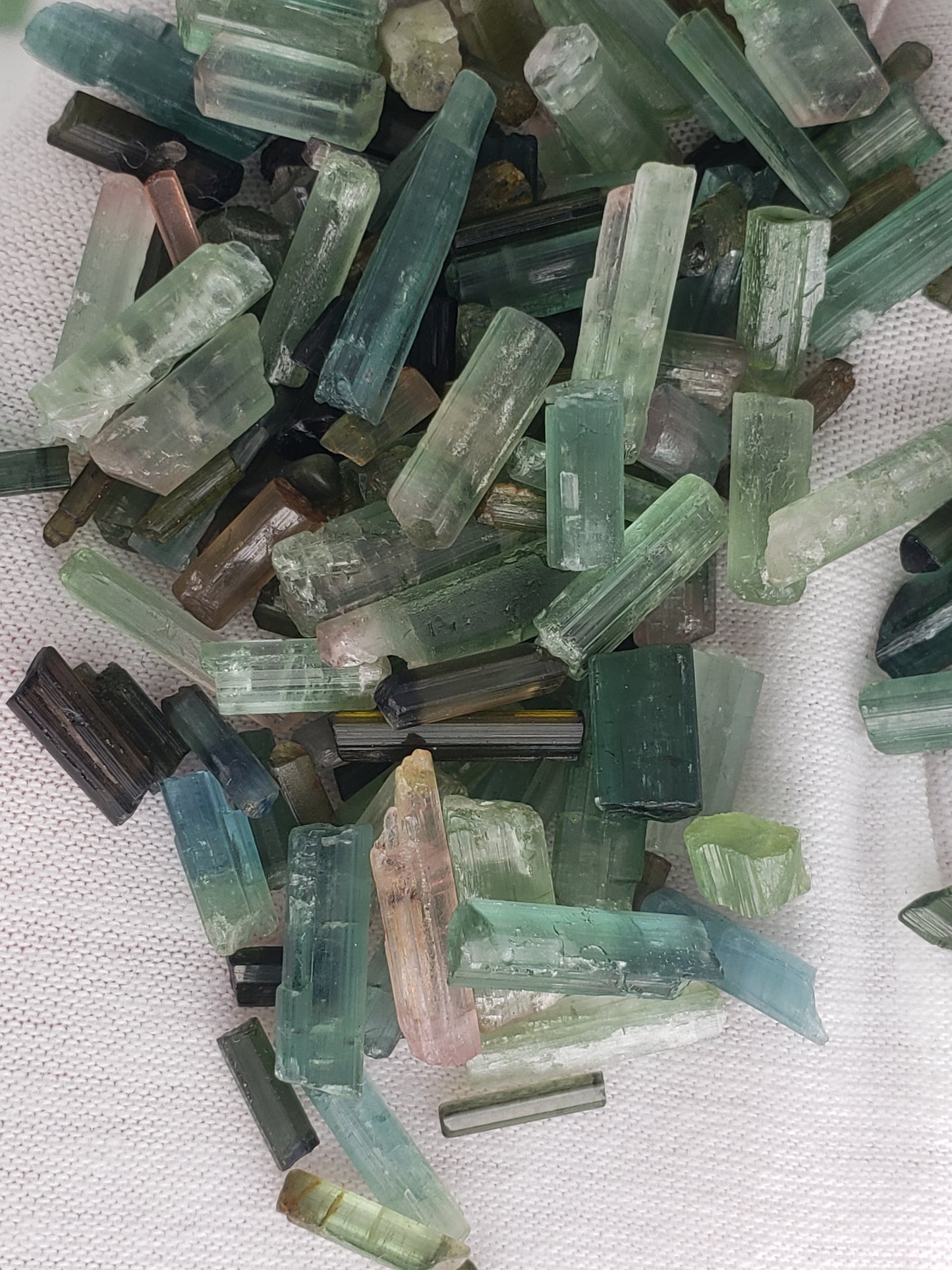 Watermelon Tourmaline Raw Crystal Rods / Pencils - Smalls for Jewelry Use