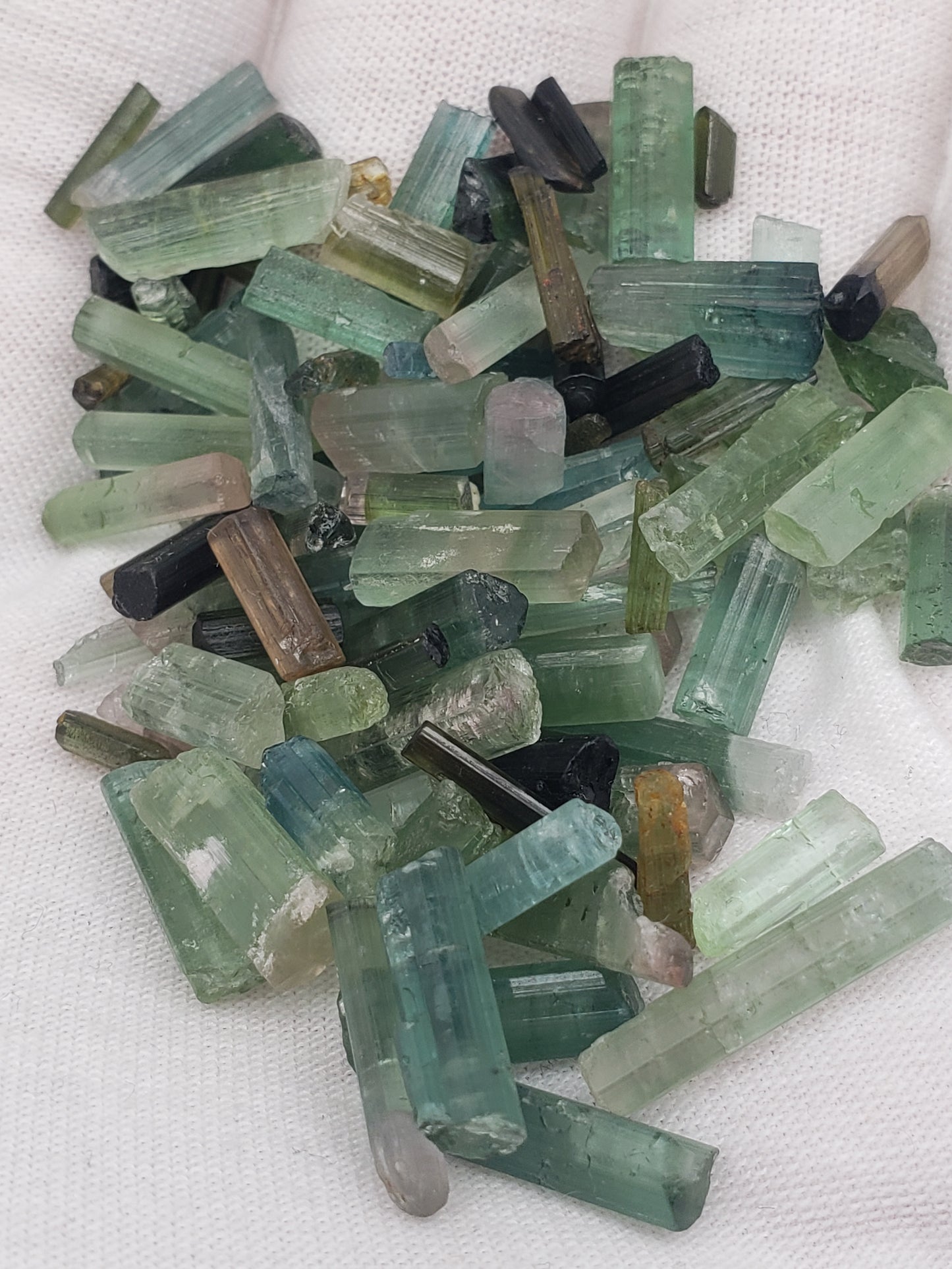 Watermelon Tourmaline Raw Crystal Rods / Pencils - Smalls for Jewelry Use