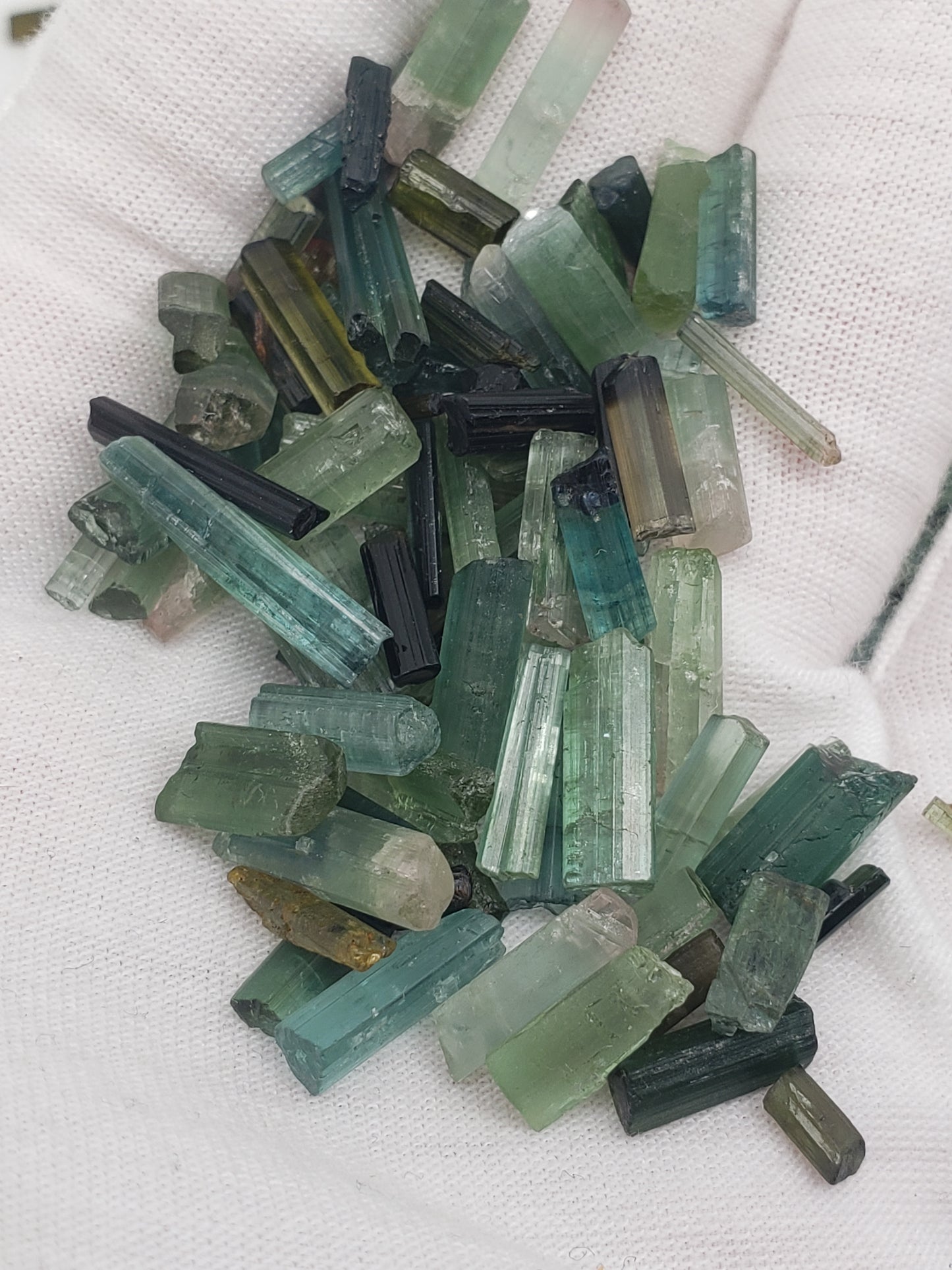 Watermelon Tourmaline Raw Crystal Rods / Pencils - Smalls for Jewelry Use