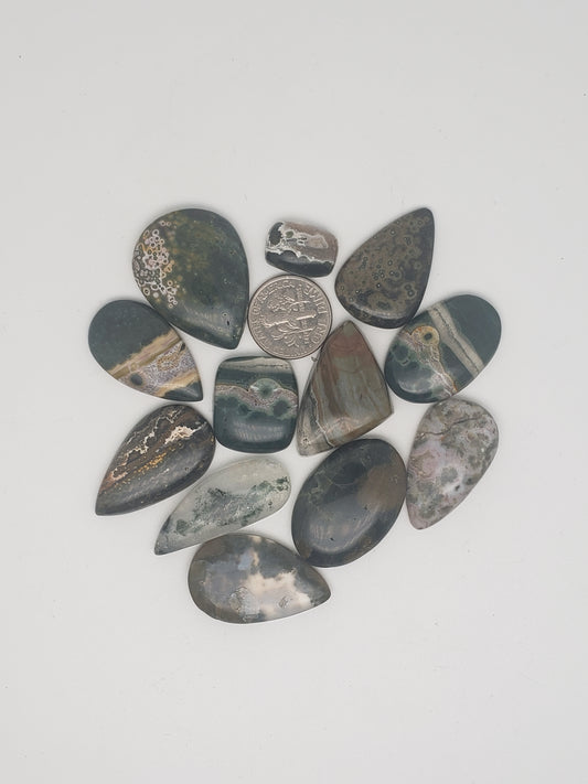 Ocean Jasper Cabochons - Small Sizes - 15-32.3mm