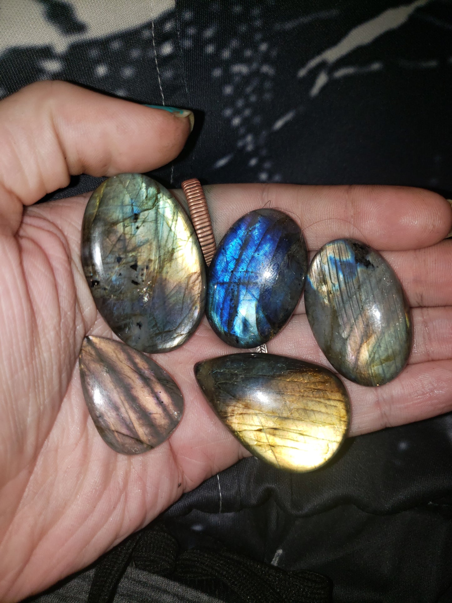 Labradorite Super Flashy -  Sunset / Rainbow / Mixed Colors -  Large Sizes