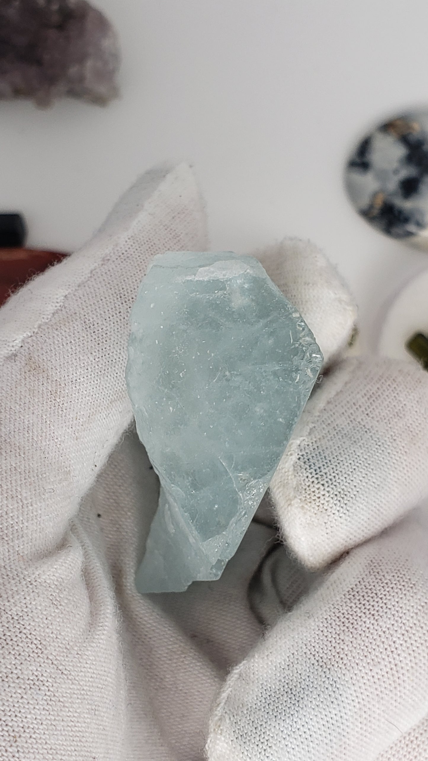 Aquamarine Specimen - 51.3 grams - 47.5mm - Shigar Flat Top Termination