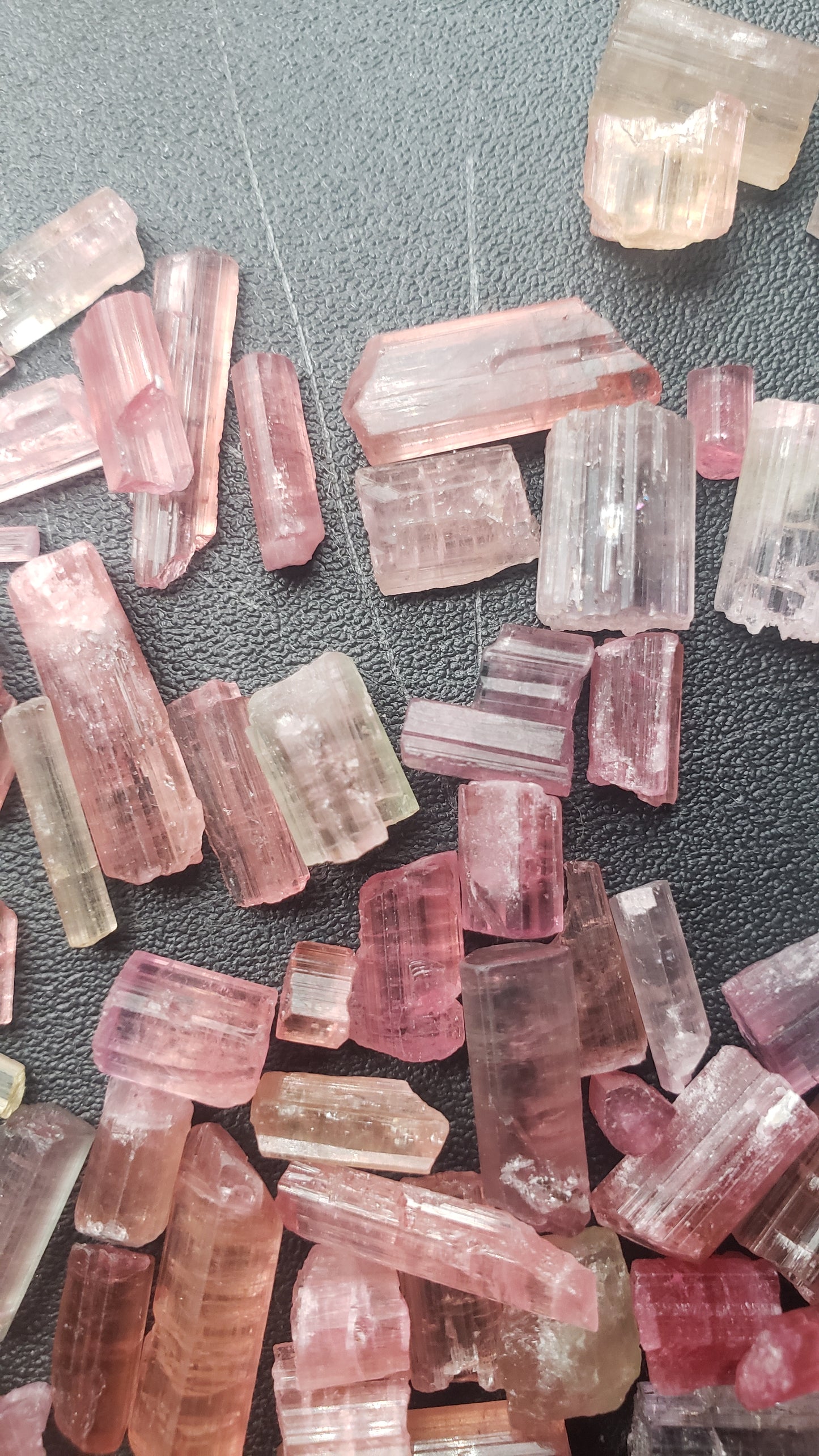 Pink Tourmaline Raw Crystals - AA - Rods, points, and chunks