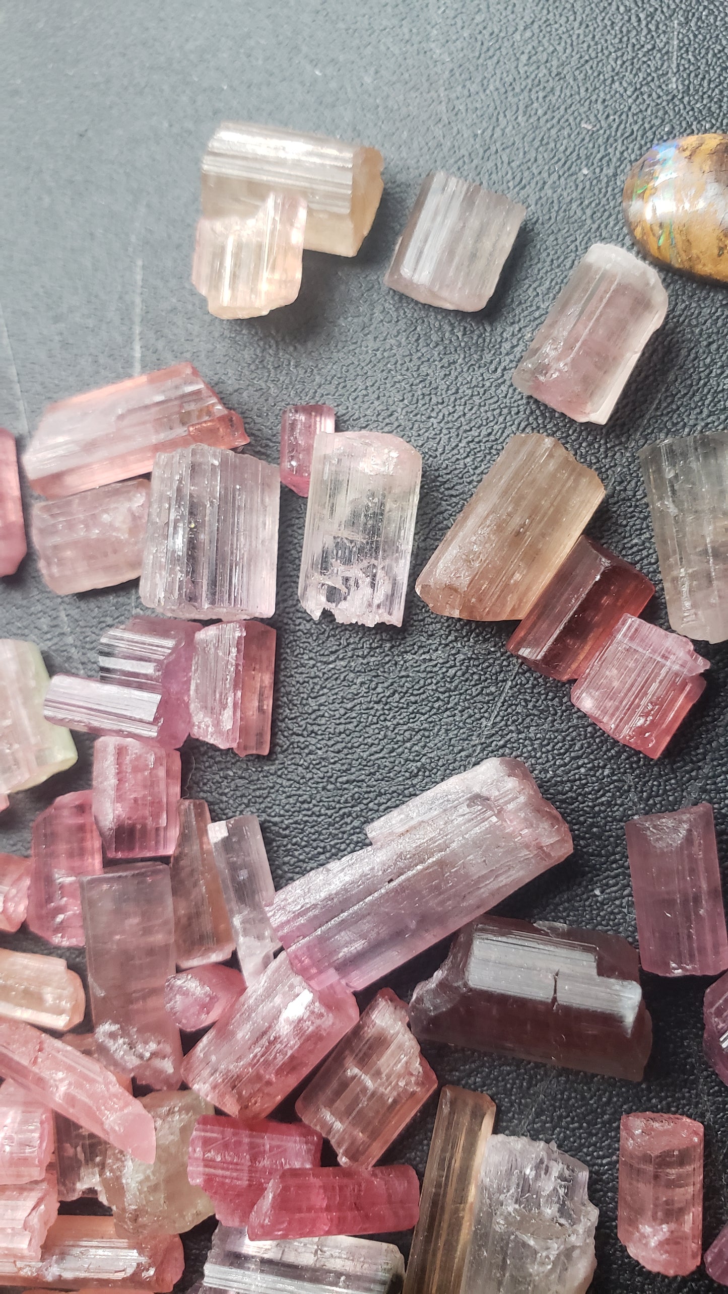 Pink Tourmaline Raw Crystals - AA - Rods, points, and chunks