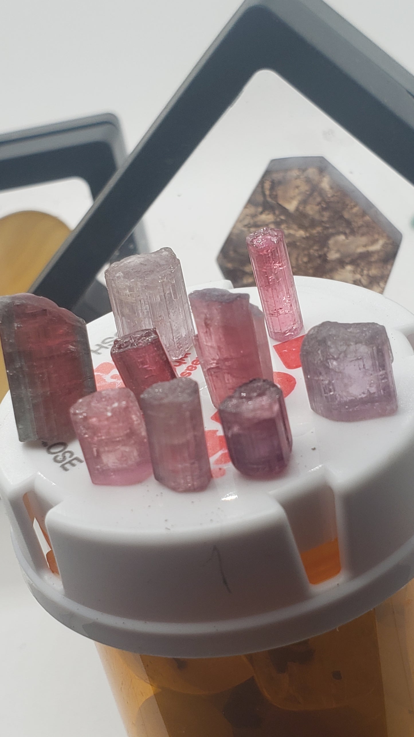 Pink Tourmaline Raw Crystals - AA - Rods, points, and chunks