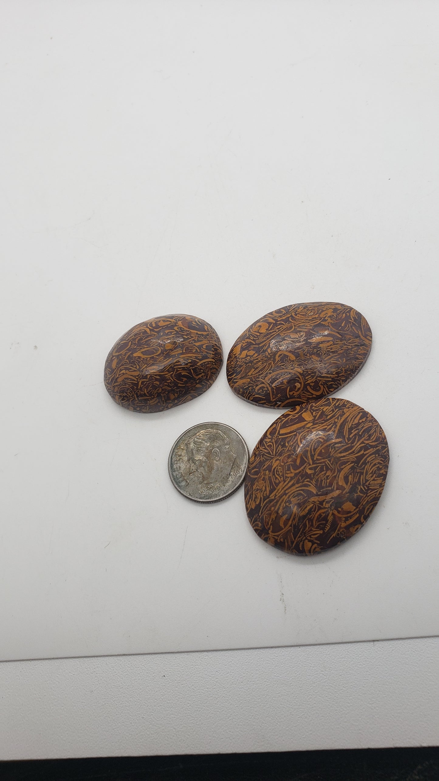 Coquina Jasper Cabs (AKA: Calligraphy, cursive, or script stone)