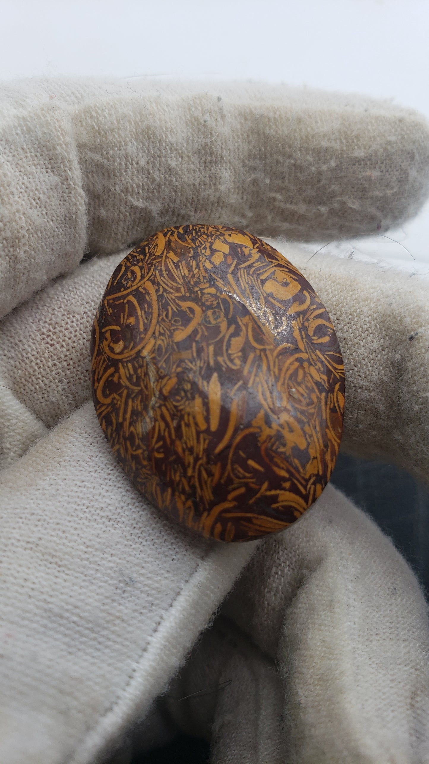 Coquina Jasper Cabs (AKA: Calligraphy, cursive, or script stone)