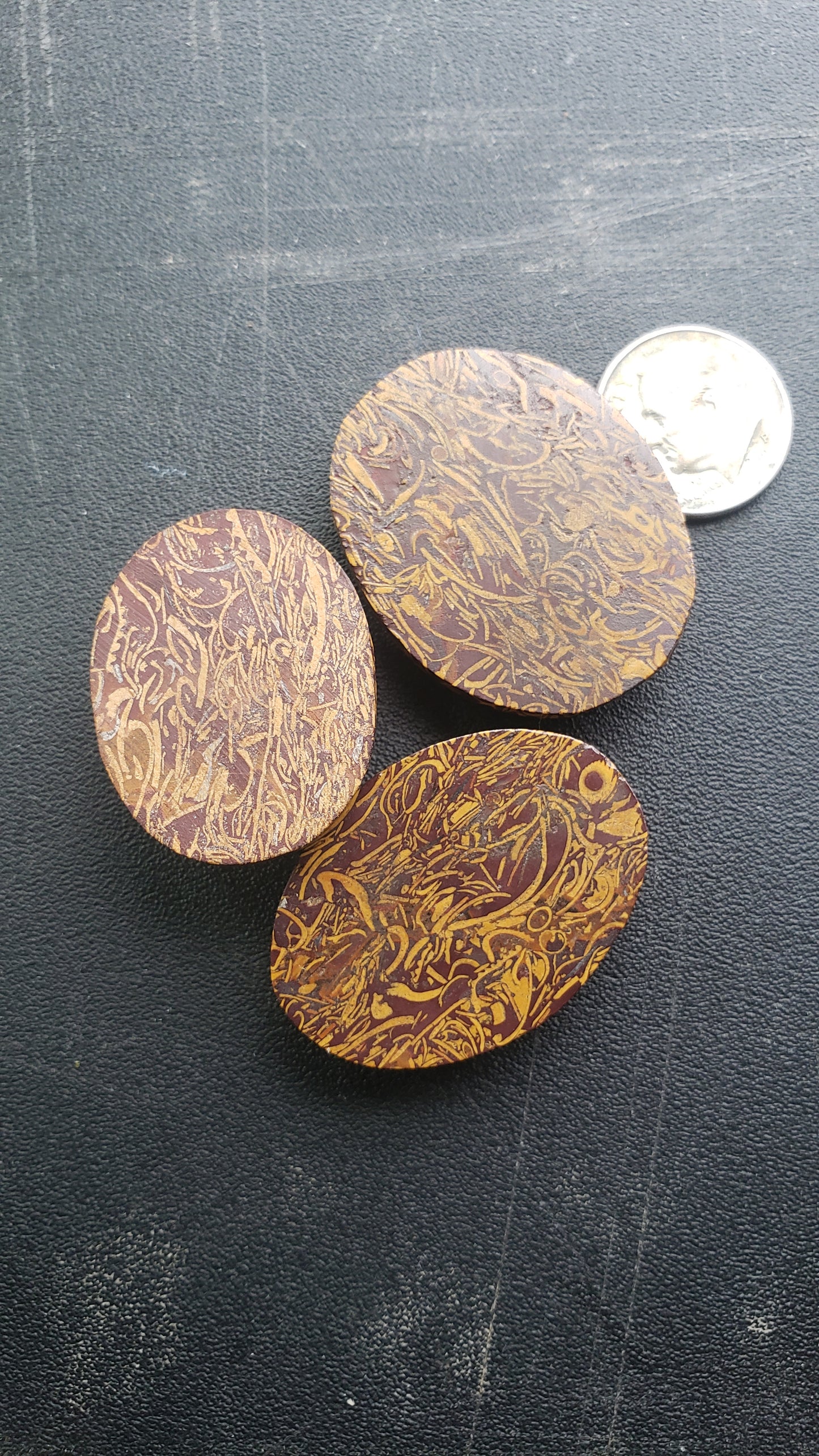 Coquina Jasper Cabs (AKA: Calligraphy, cursive, or script stone)