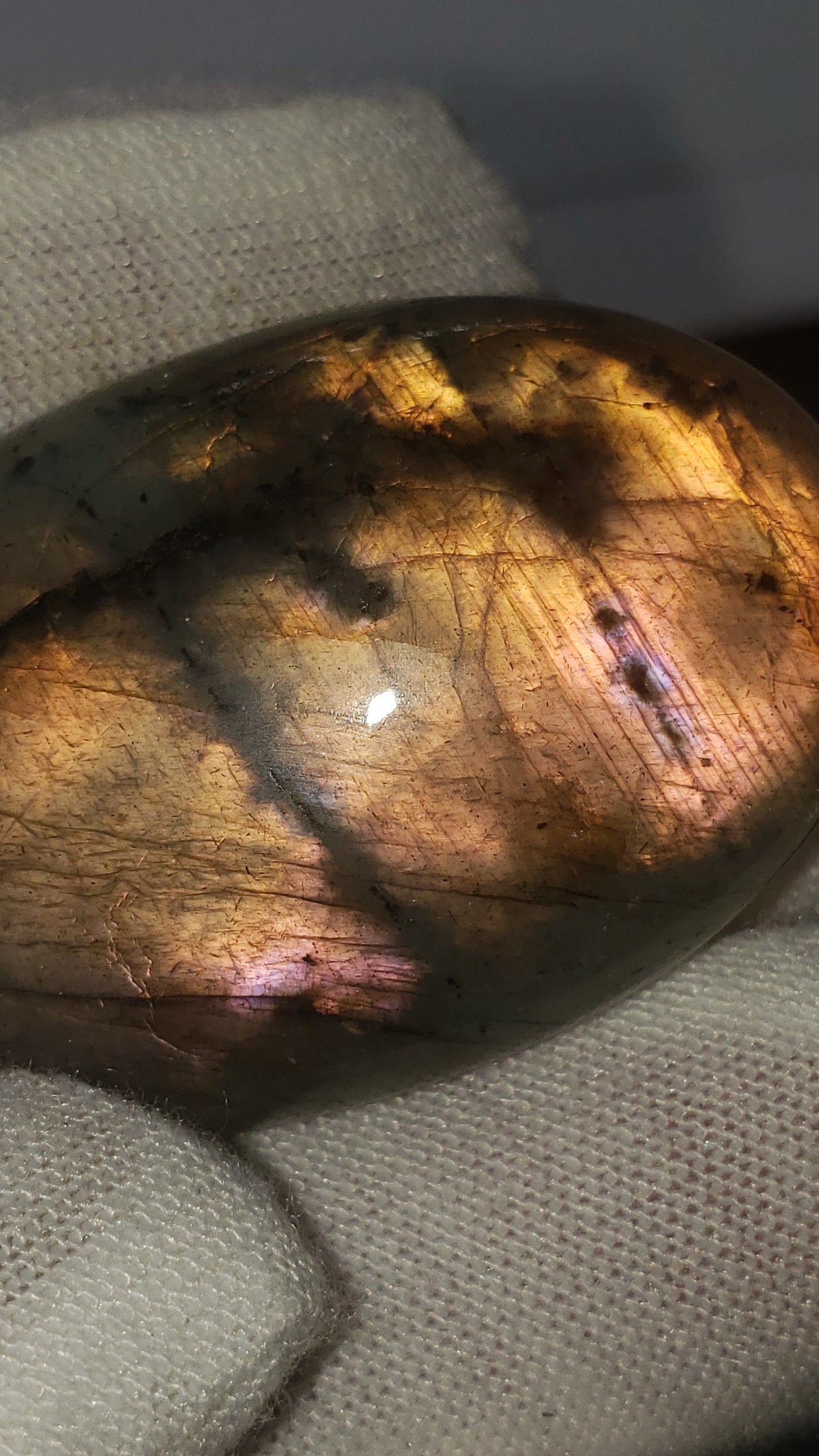 Labradorite Cabs - Purple, Pink, and Sunset Orange - Medium Sizes