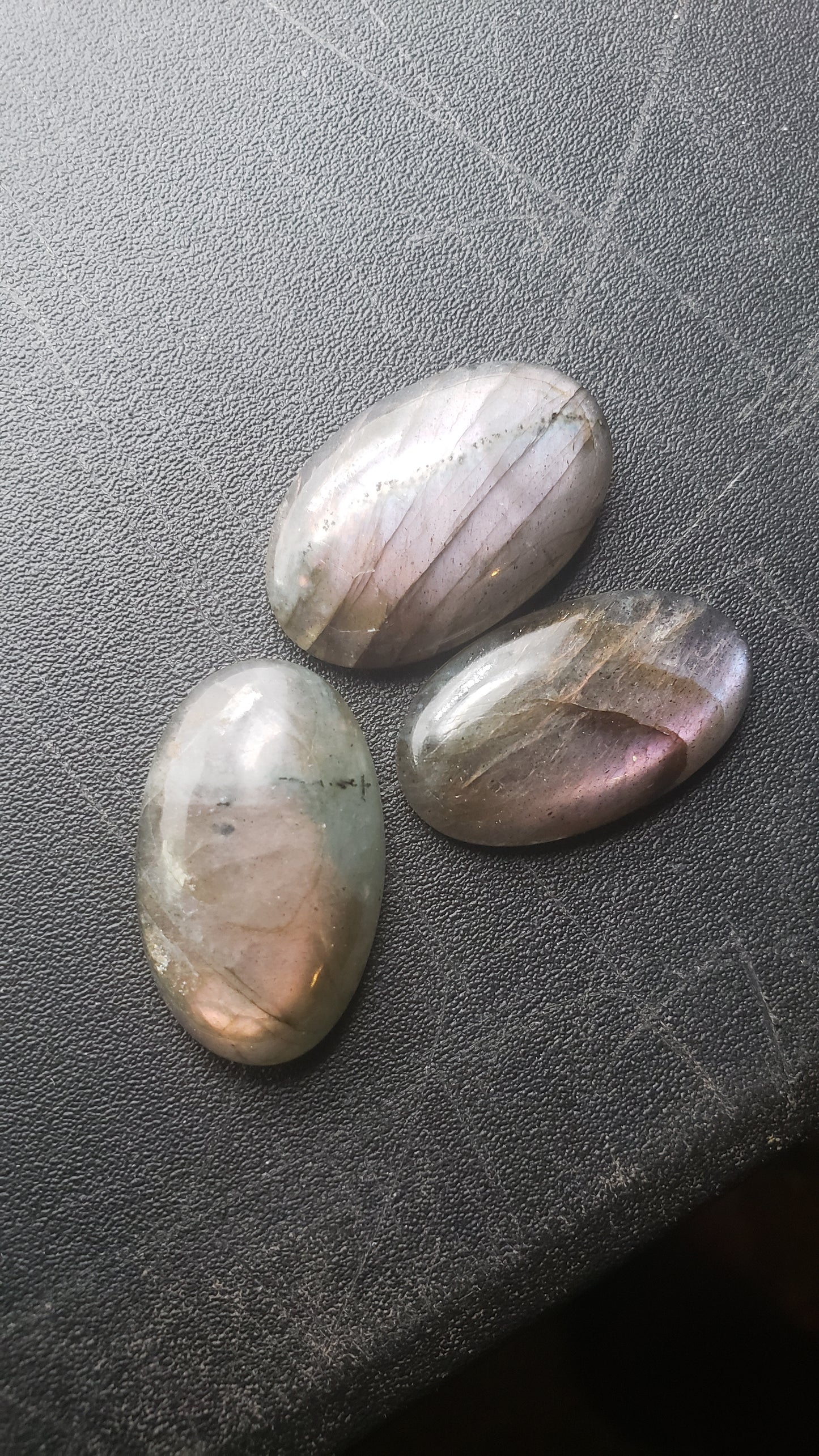 Labradorite Cabs - Purple, Pink, and Sunset Orange - Medium Sizes