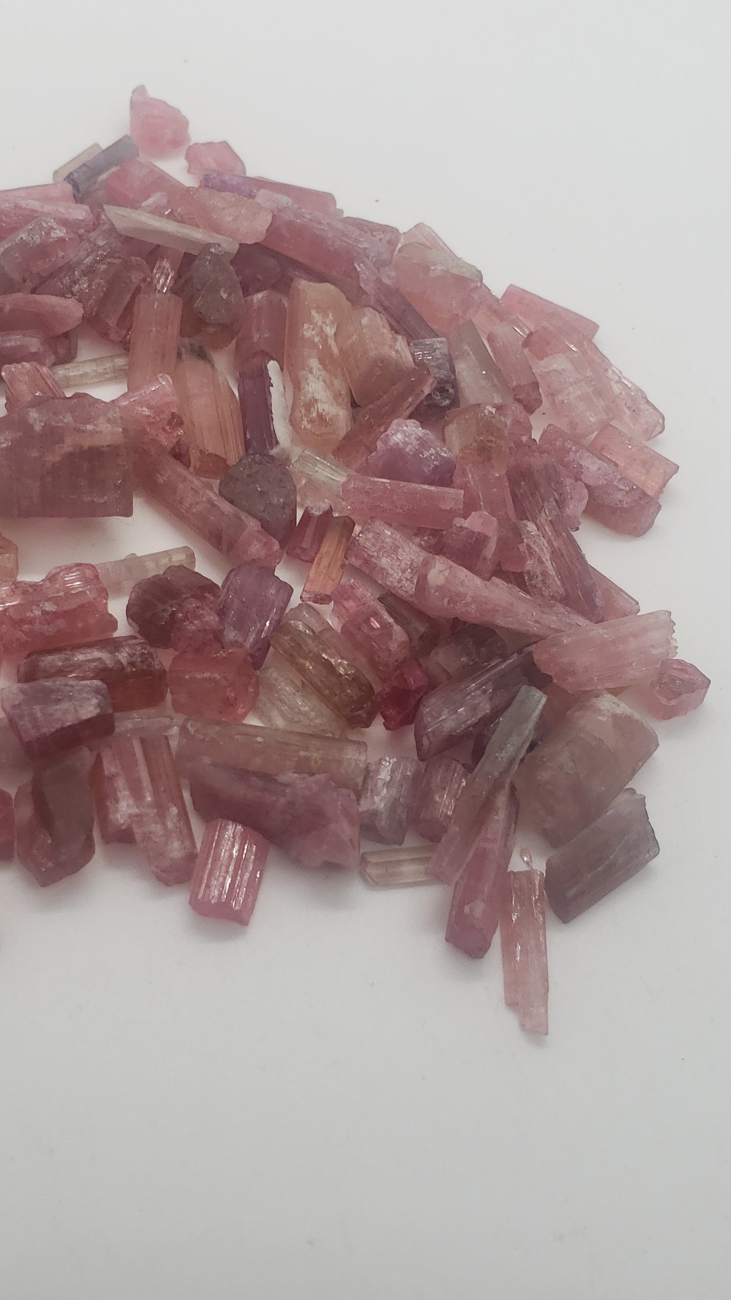 Pink Tourmaline Raw Crystals - Rods and points - B Grade