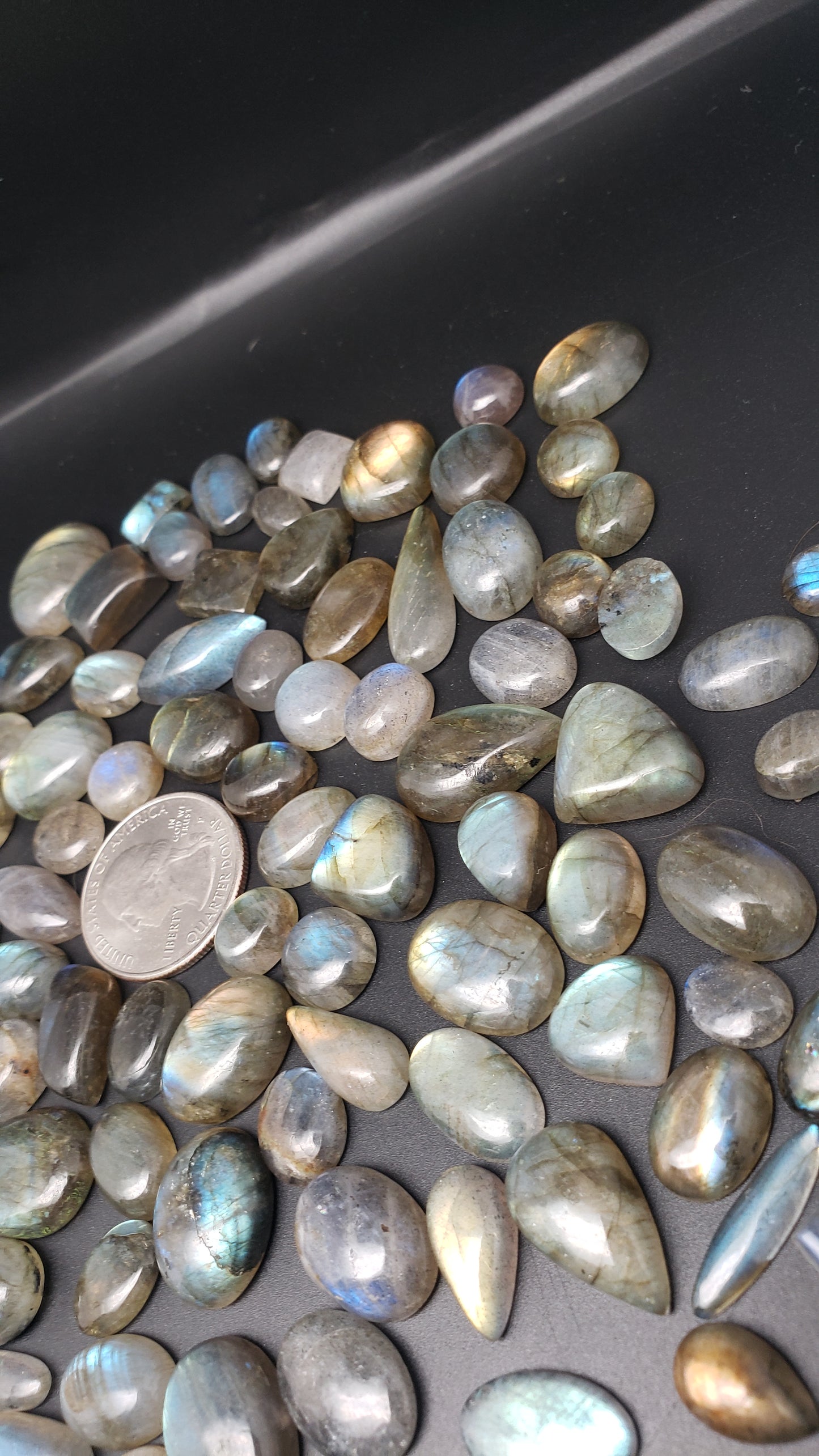 Labradorite Jewelry Sizes Mix Color Flash