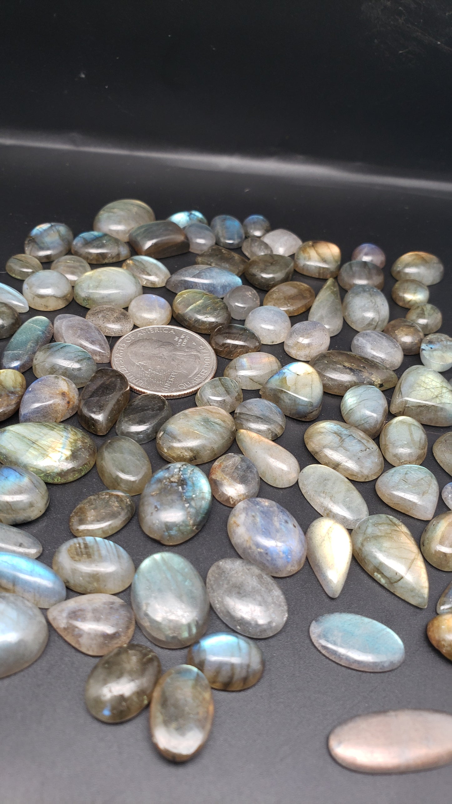 Labradorite Jewelry Sizes Mix Color Flash