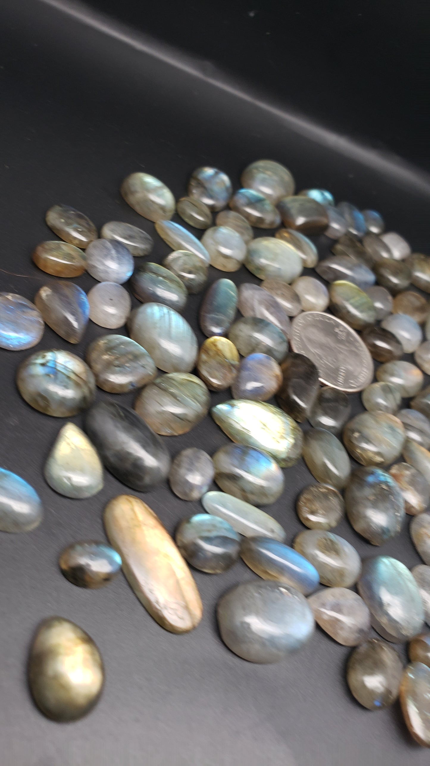 Labradorite Jewelry Sizes Mix Color Flash