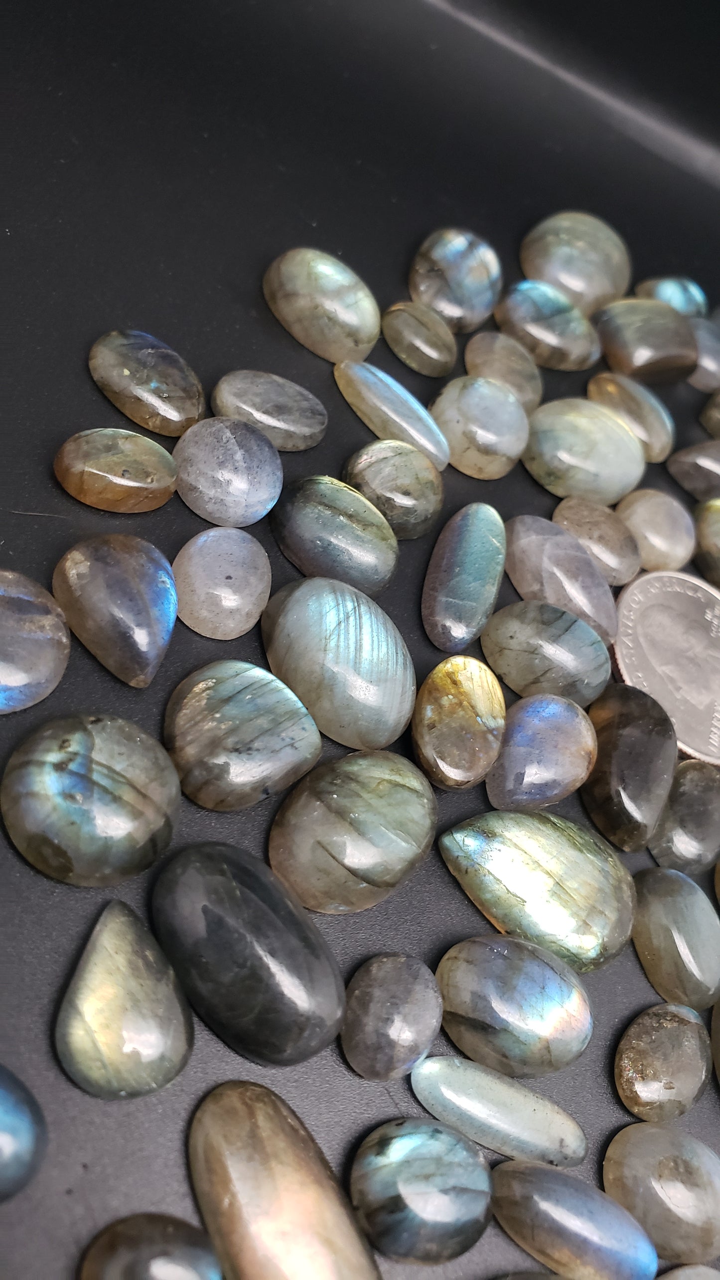 Labradorite Jewelry Sizes Mix Color Flash