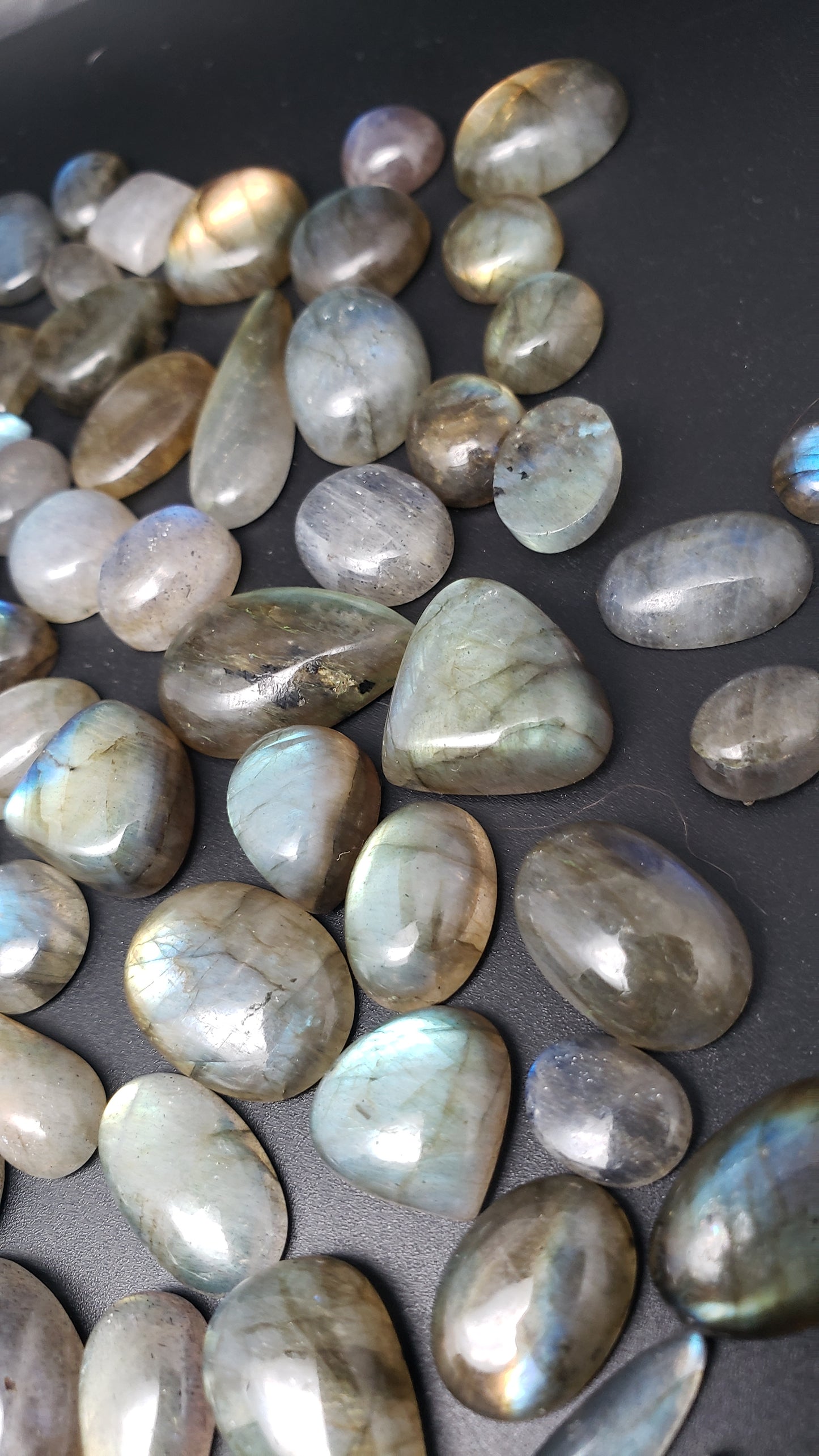 Labradorite Jewelry Sizes Mix Color Flash