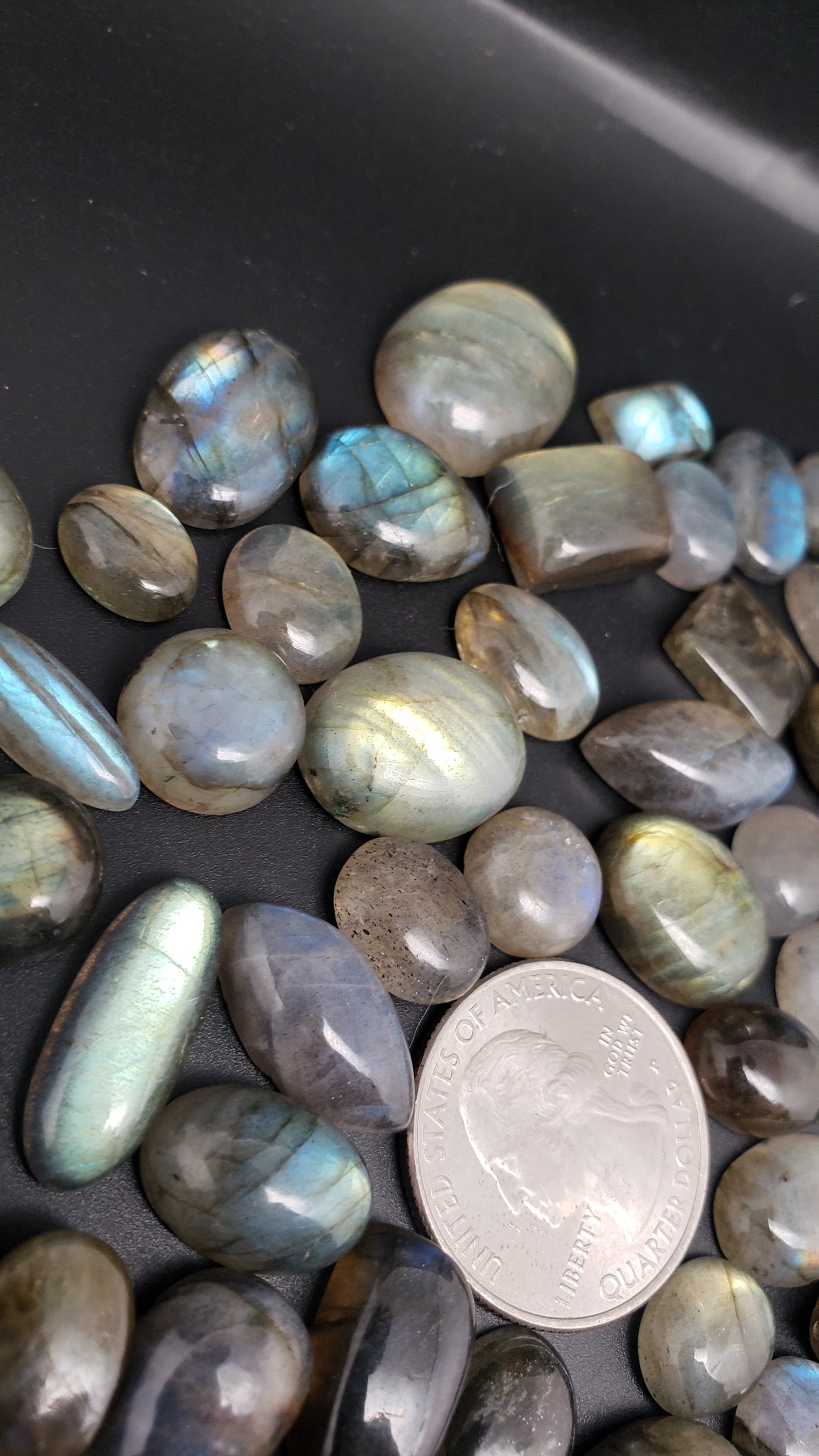 Labradorite Jewelry Sizes Mix Color Flash