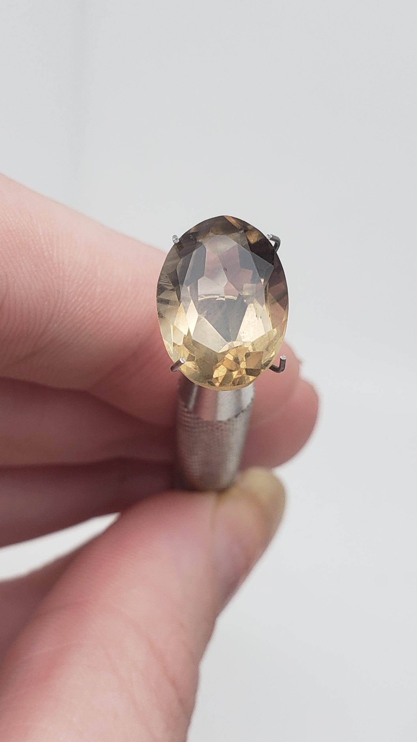 Large Smokey Quartz Oval with Banding