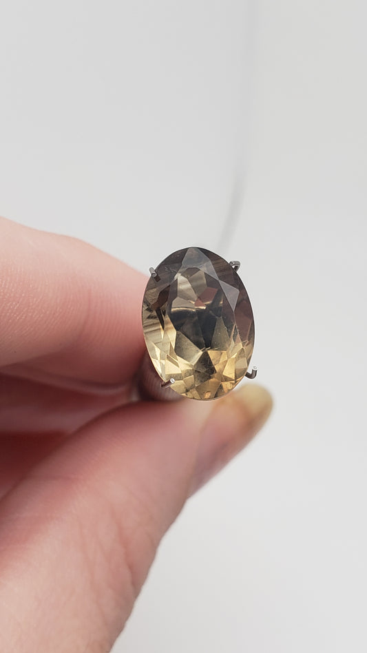 Large Smokey Quartz Oval with Banding